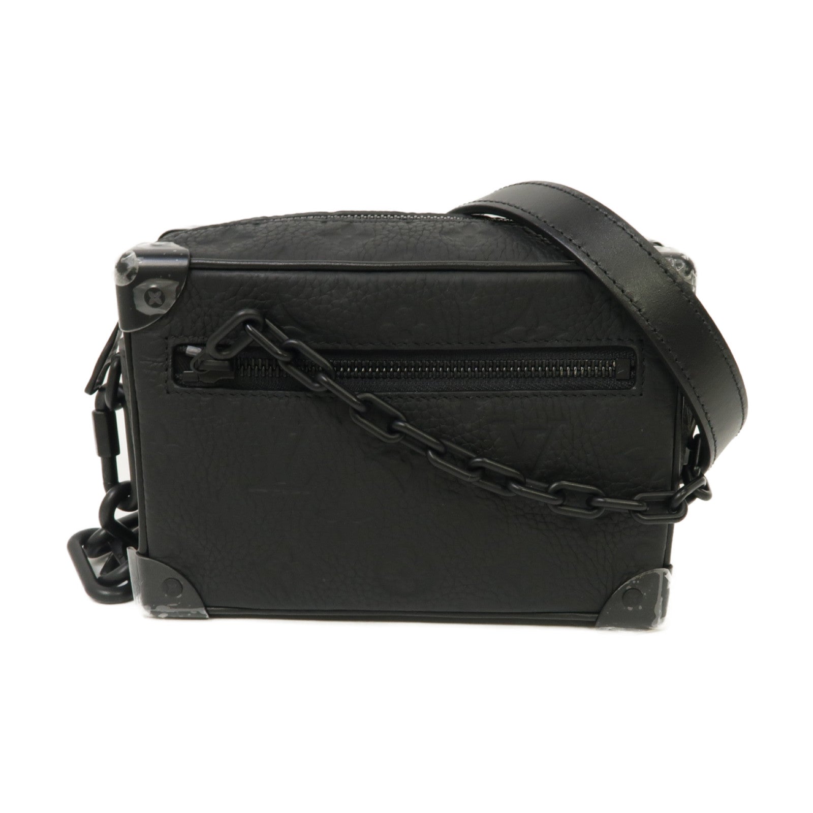 LOUIS VUITTON Monogram Taurillon Mini Soft Trunk肩背袋黑色