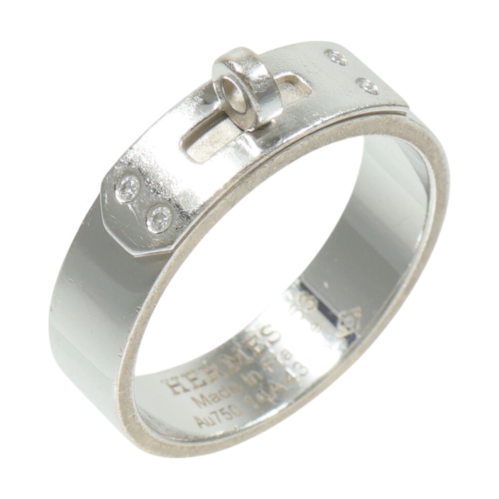 HERMES 18K白金Kelly Ring戒指