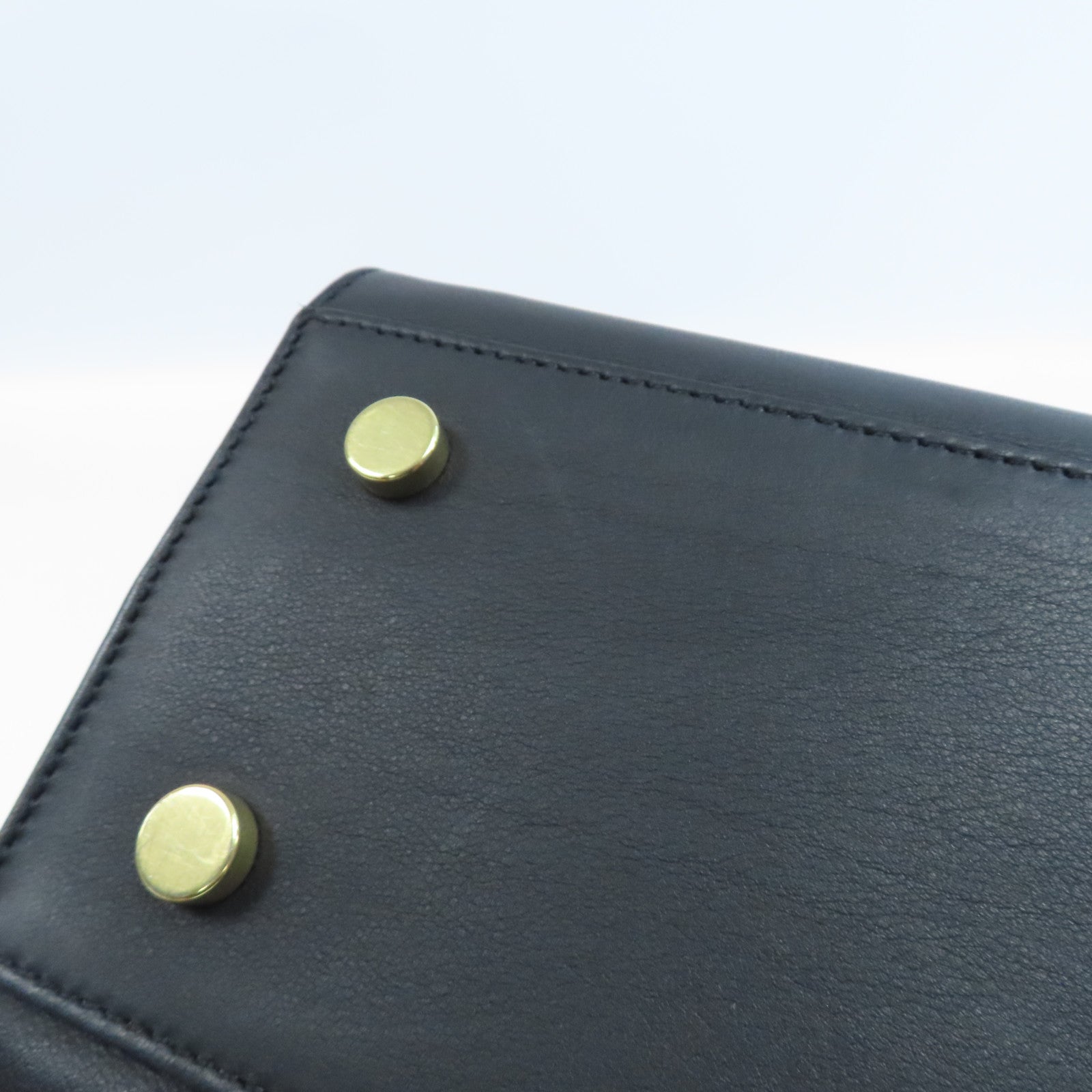 SAINT LAURENT 牛皮皮革2 Way Shoulder金扣手挽肩背兩用袋黑色