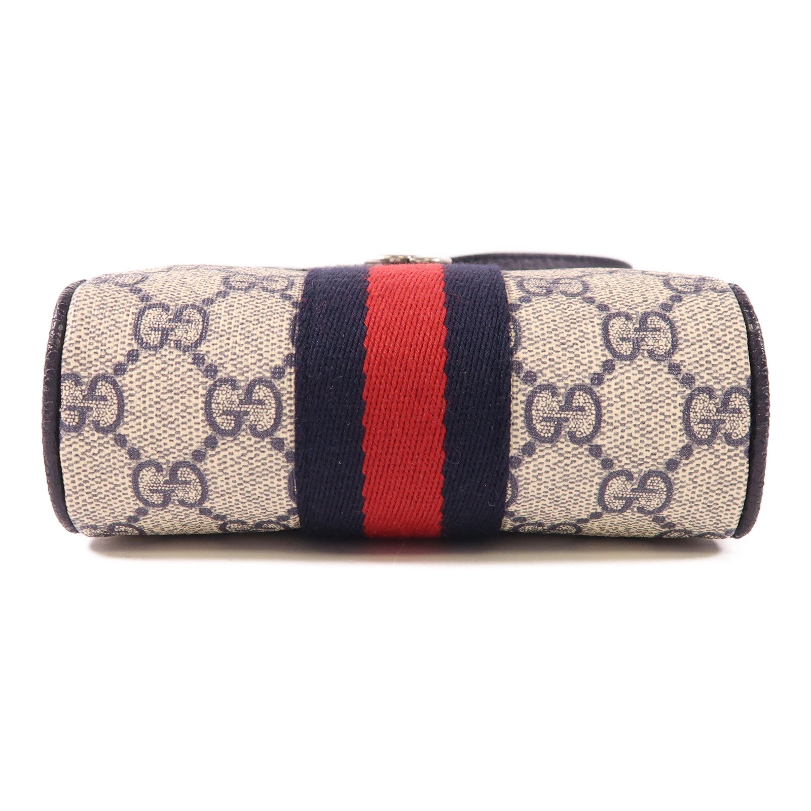 GUCCI 塗層帆布Ophidia GG銀扣肩背袋