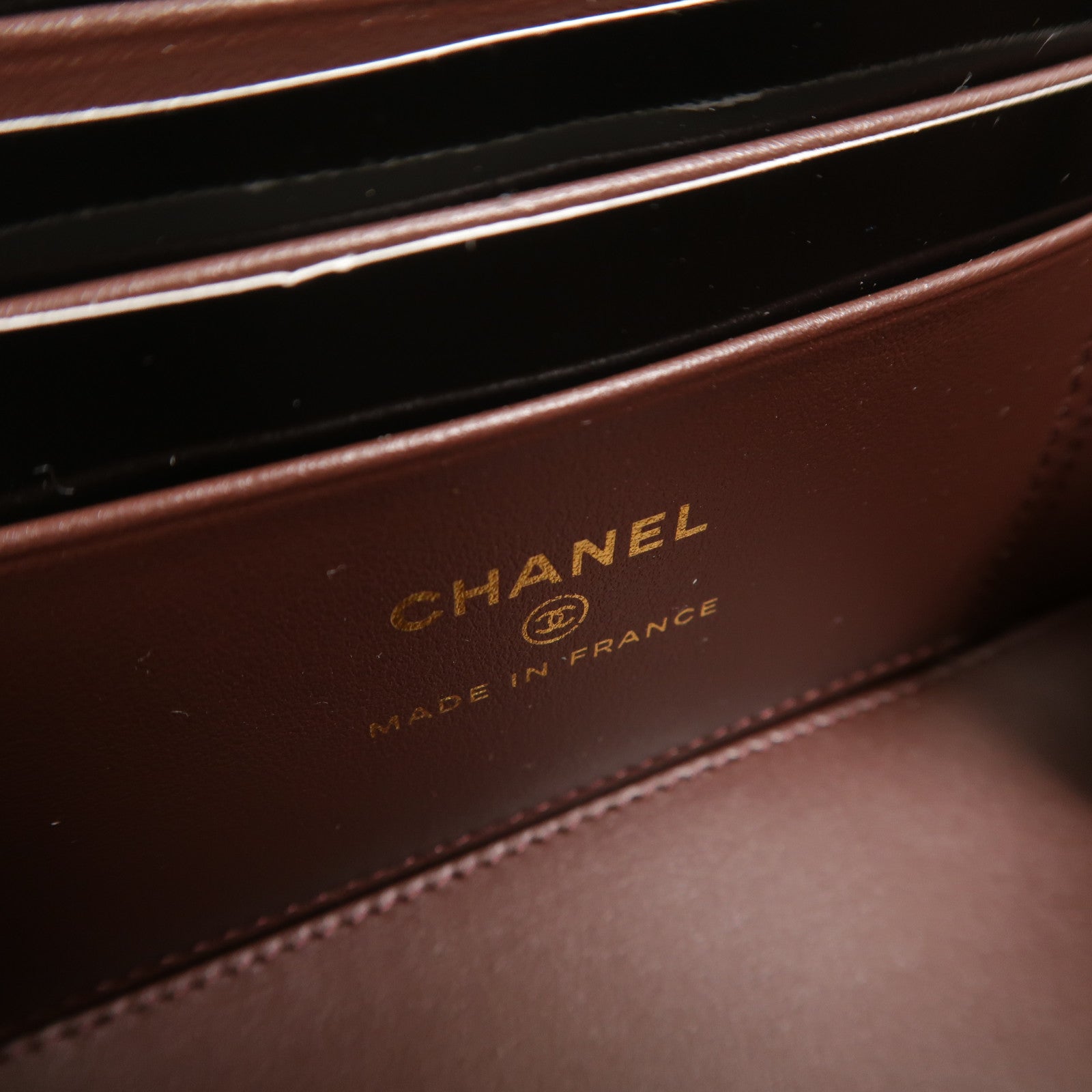 CHANEL 牛皮皮革Vanity Case鏈帶肩背袋
