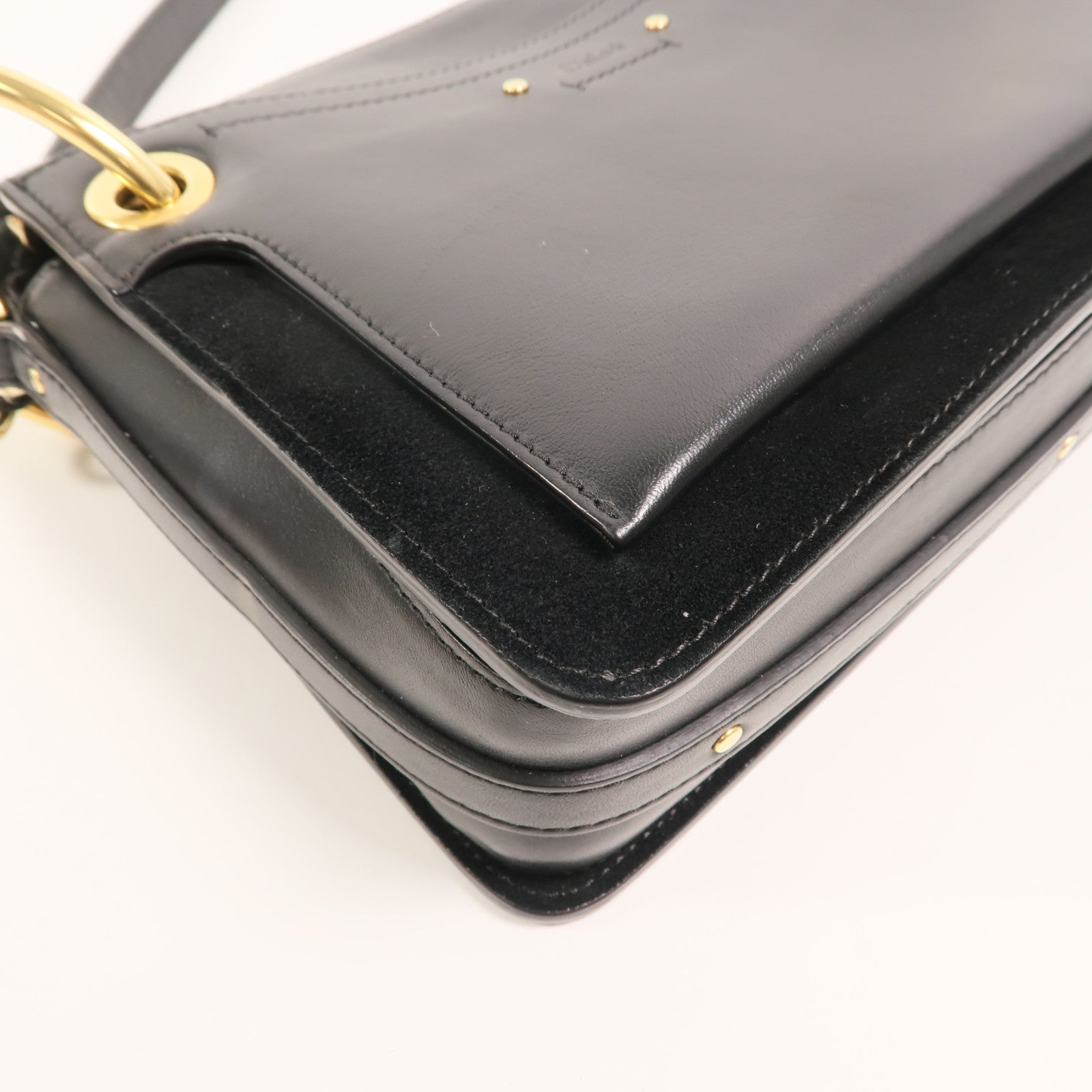 Chloe 麂皮/牛皮皮革Roy Satchel Bag手挽肩背兩用袋