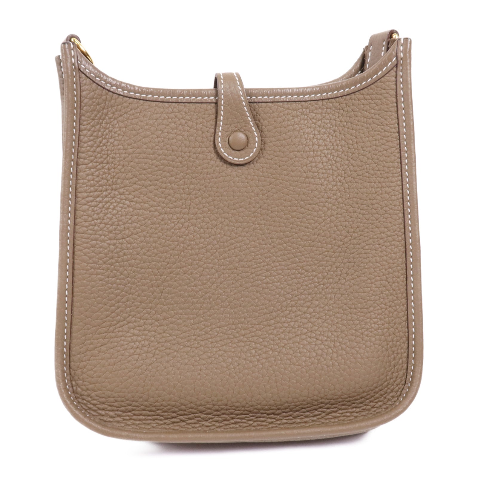 HERMES Clemence皮革Evelyne TPM金扣肩背袋Etoupe