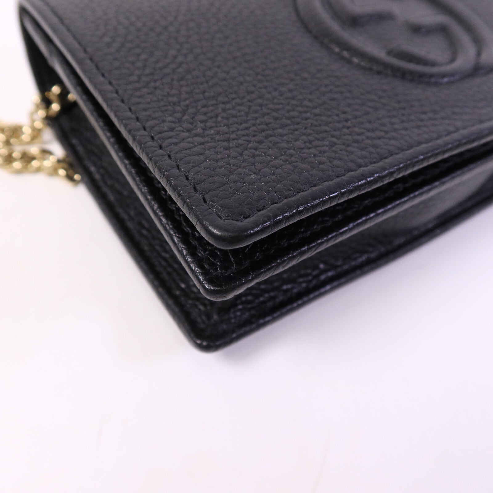 GUCCI 牛皮皮革Wallet On Chain金扣肩背袋