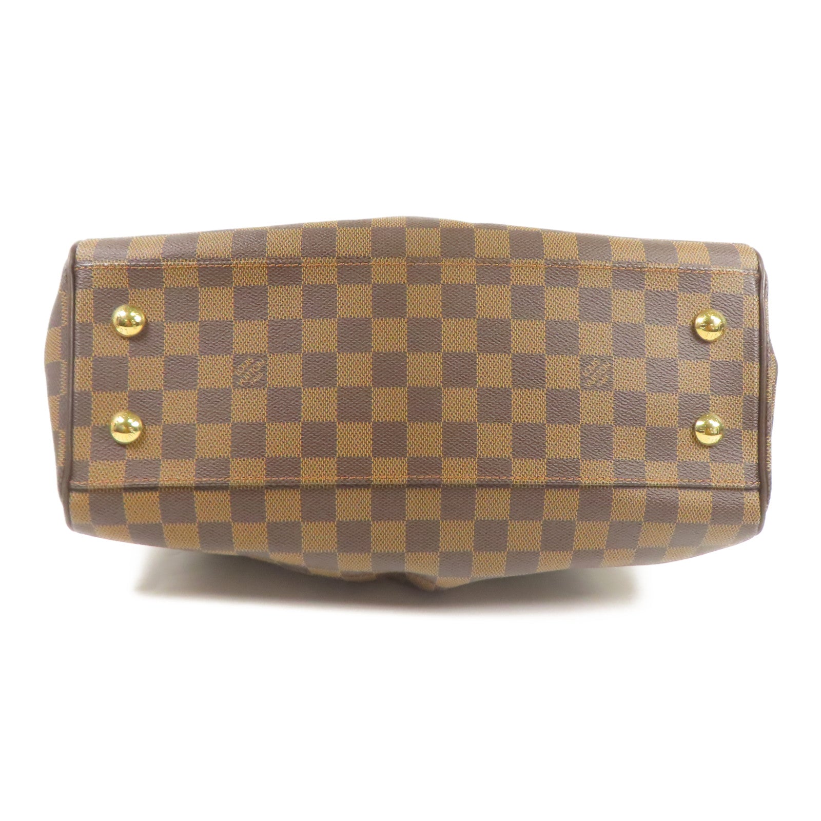 LOUIS VUITTON Damier Trevi金扣手挽肩背兩用袋