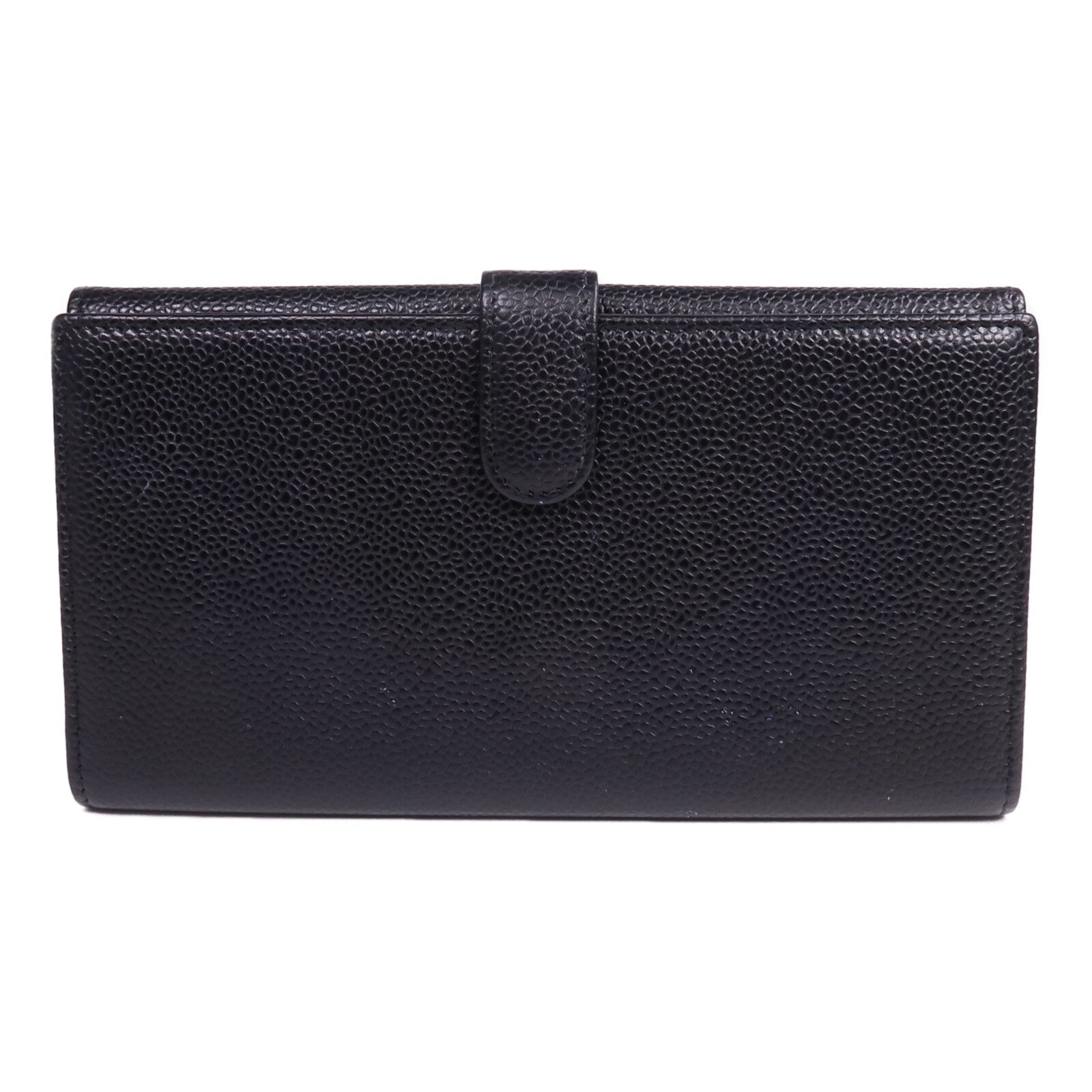CHANEL 牛皮皮革Long Wallet銀扣長錢包