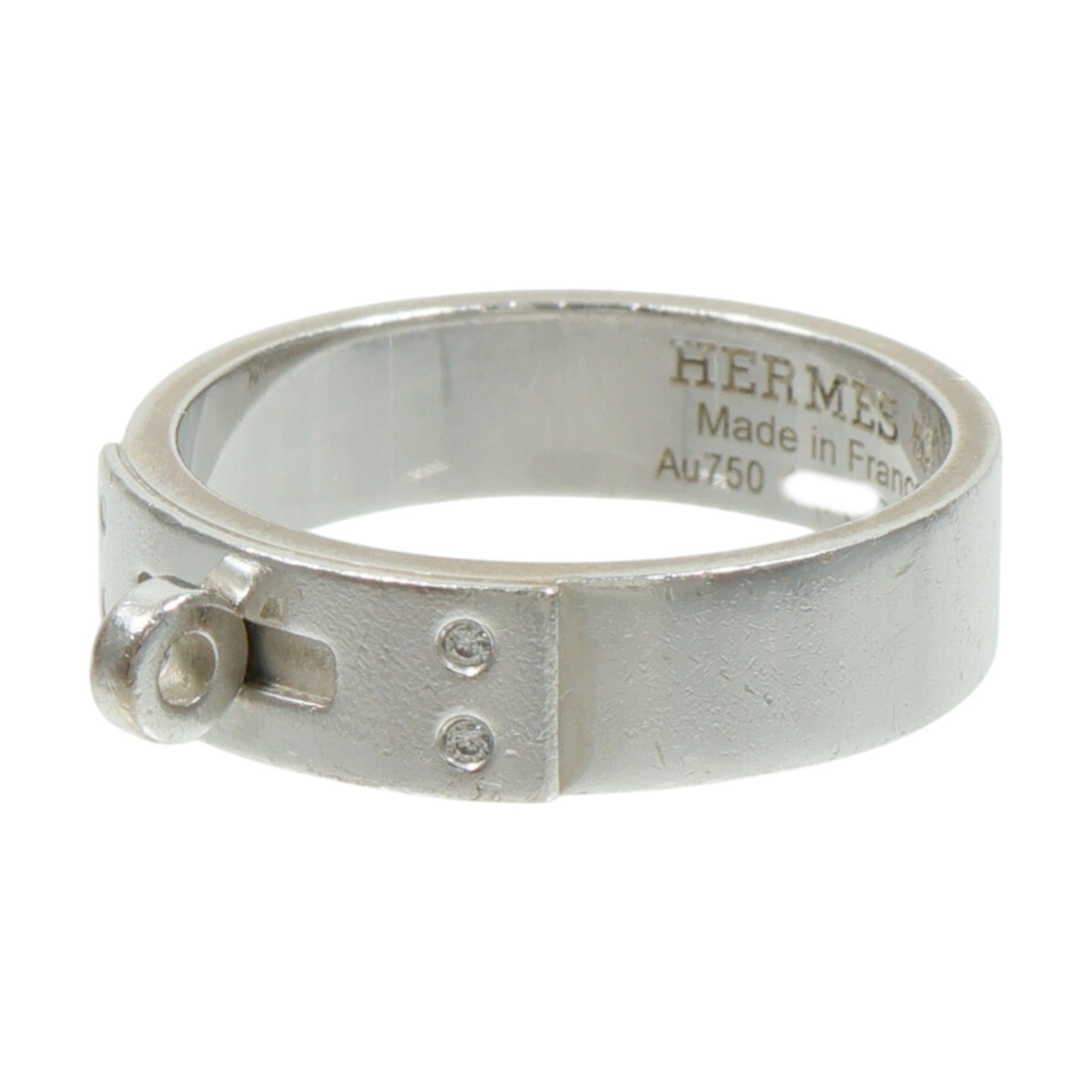 HERMES 18K白金Kelly Ring戒指
