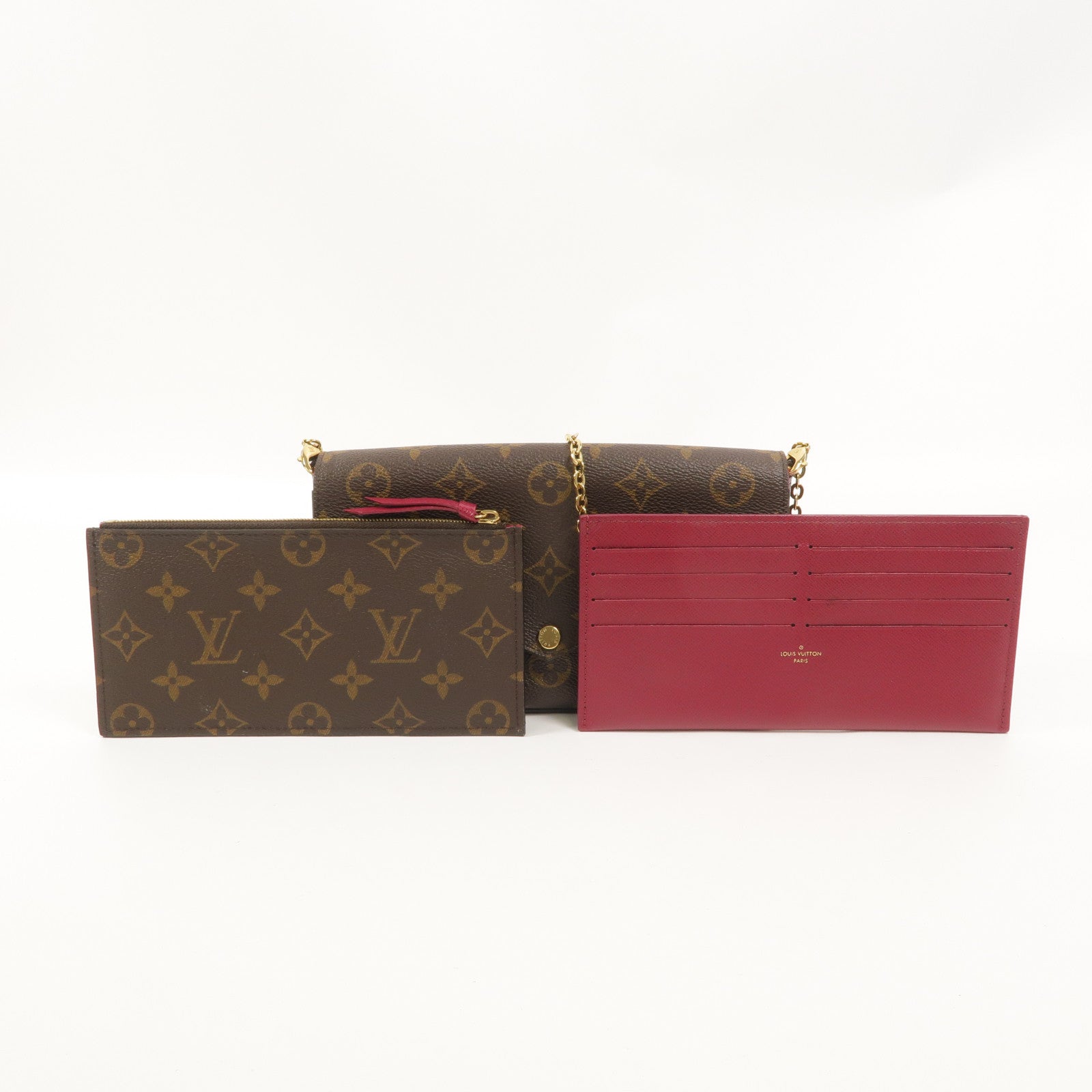 LOUIS VUITTON Monogram Pochette Felicie鏈帶肩背袋