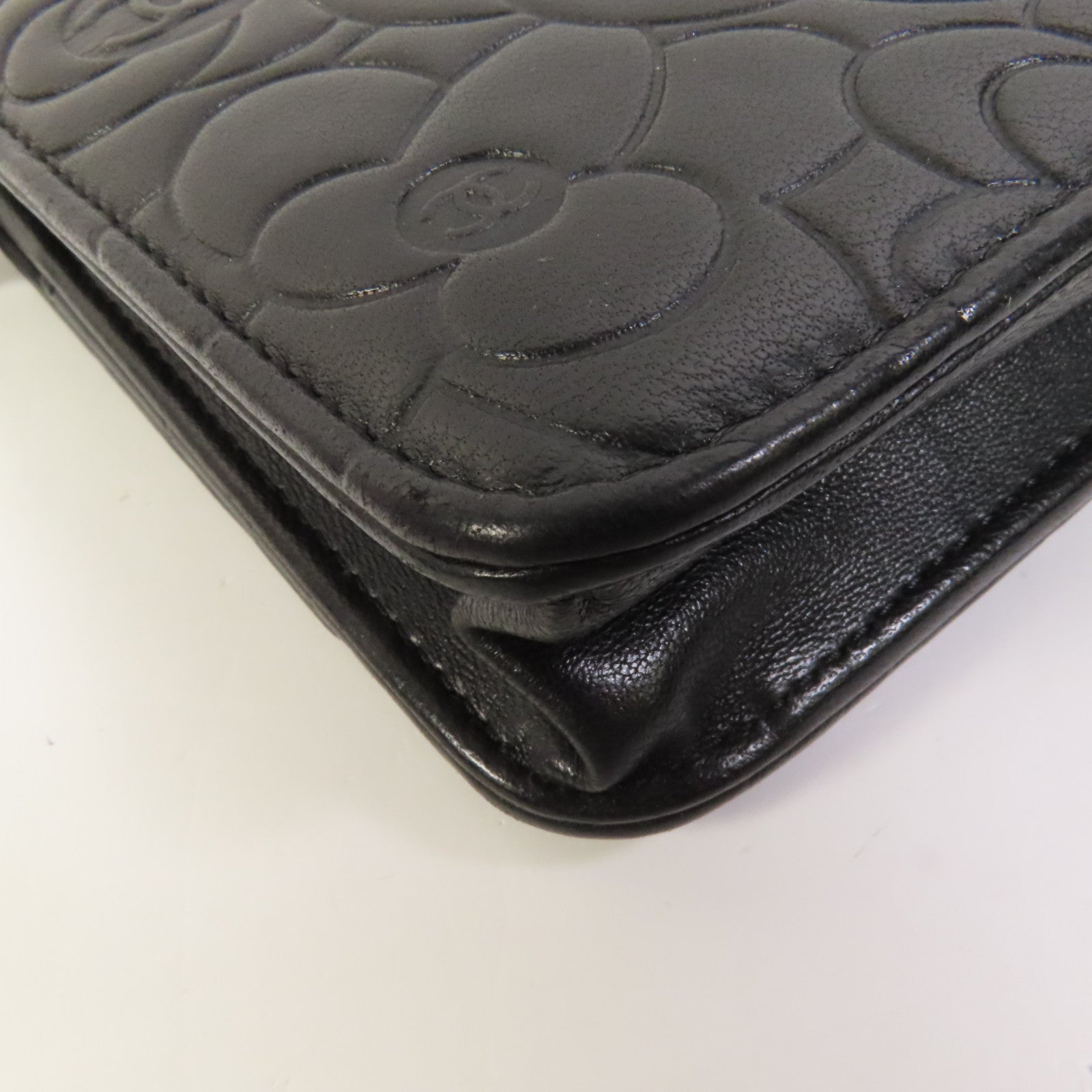 CHANEL 羊皮皮革WOC Wallet On Chain銀扣鏈帶肩背袋