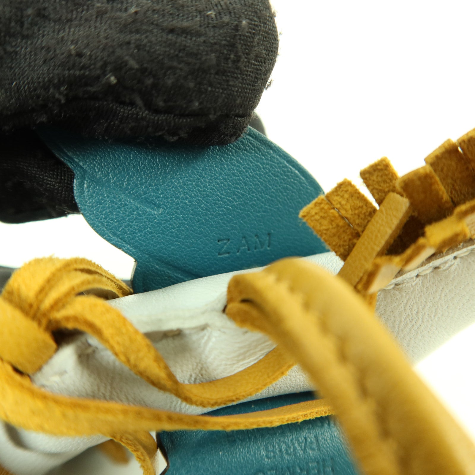 HERMES Milo皮革/Swift皮革Rodeo Pegase PM掛飾Bleu Brume/Sesame/Vert Bosphore