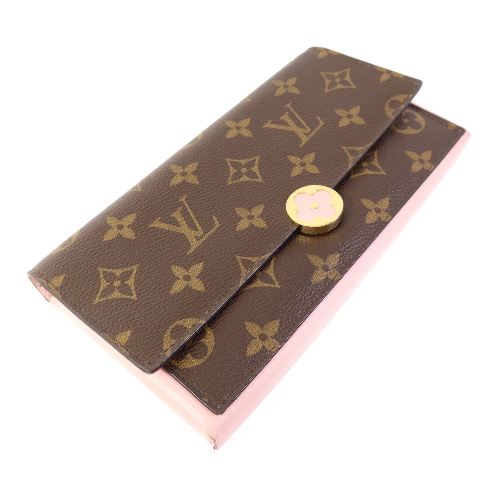 LOUIS VUITTON Monogram Long Bifold Wallet金扣長錢包
