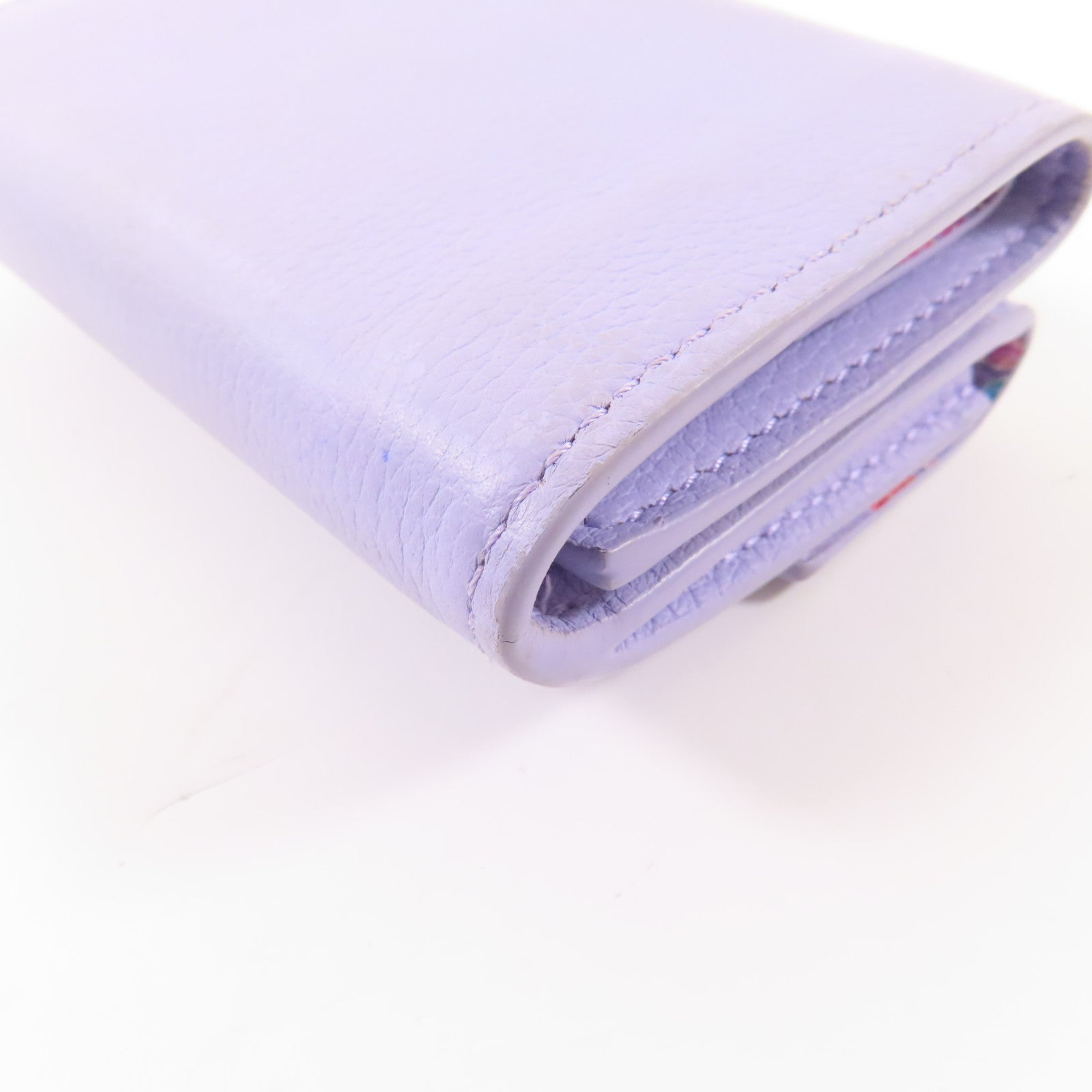 LOUIS VUITTON 牛皮皮革Lockmini Wallet銀扣錢包