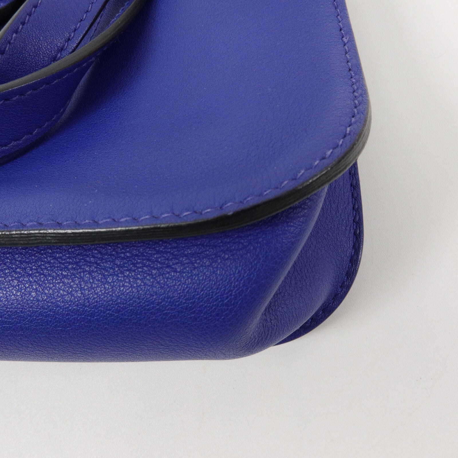 HERMES Swift皮革Mini Halzan手挽肩背兩用袋Electric Blue