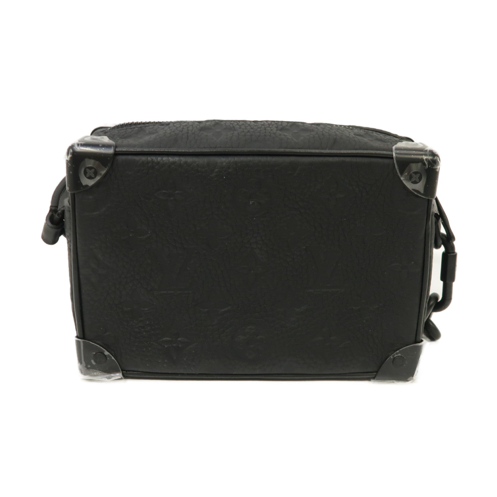 LOUIS VUITTON Monogram Taurillon Mini Soft Trunk肩背袋黑色
