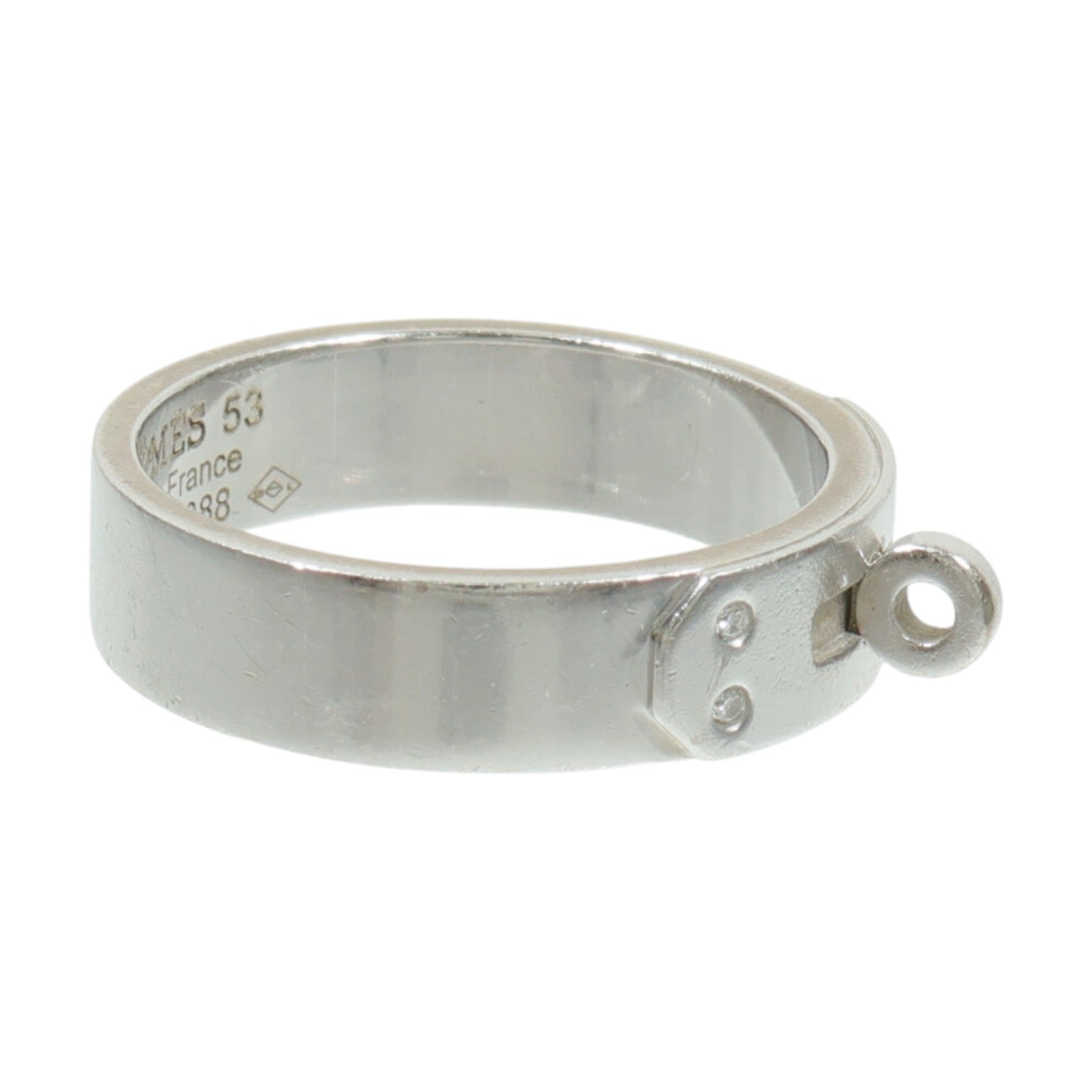 HERMES 18K白金Kelly Ring戒指