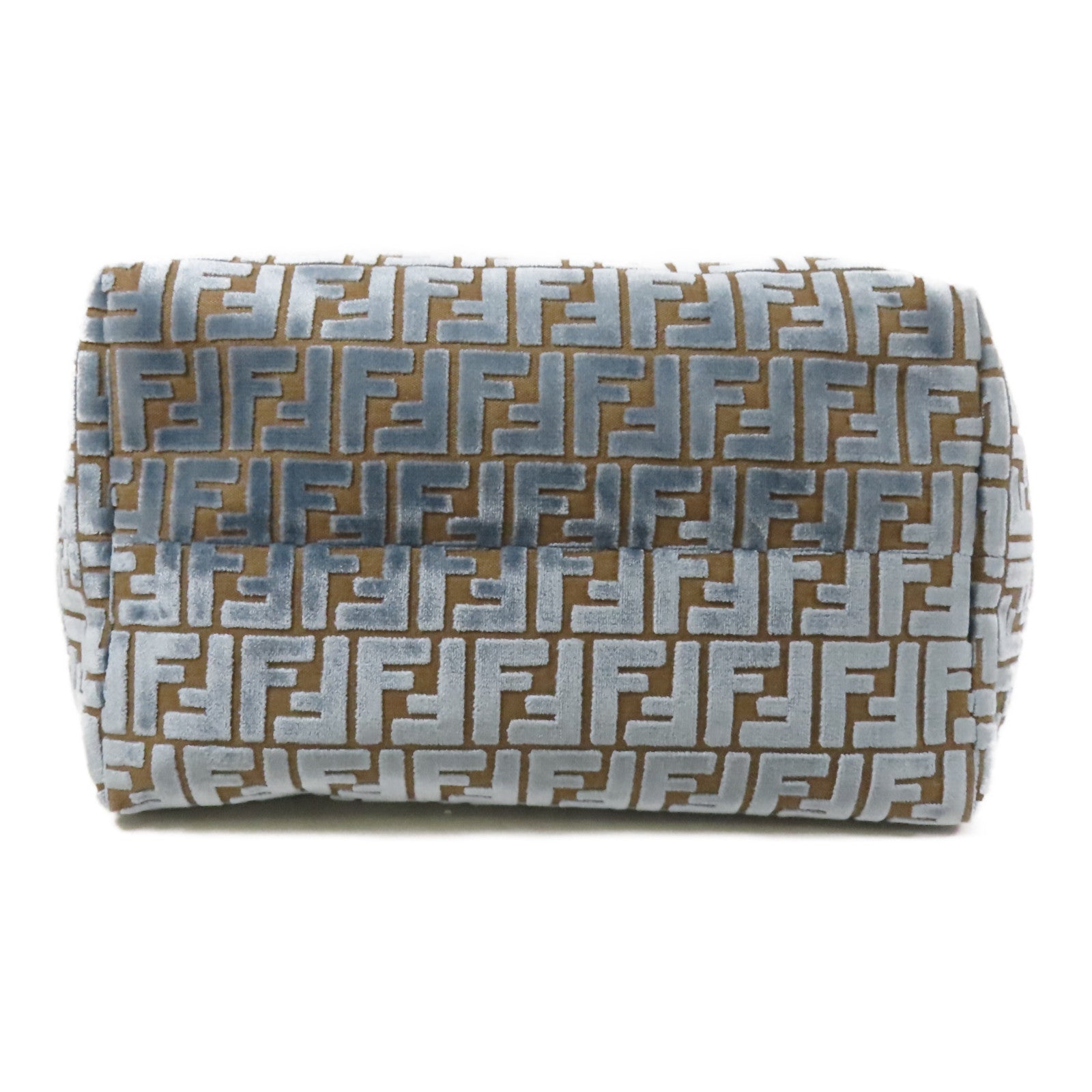 FENDI 帆布/天鵝絨Roll Large肩背袋