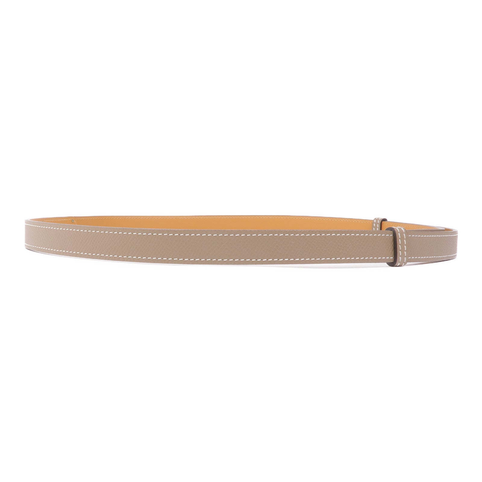 HERMES Epsom皮革Kelly Belt金扣皮帶18 Etoupe