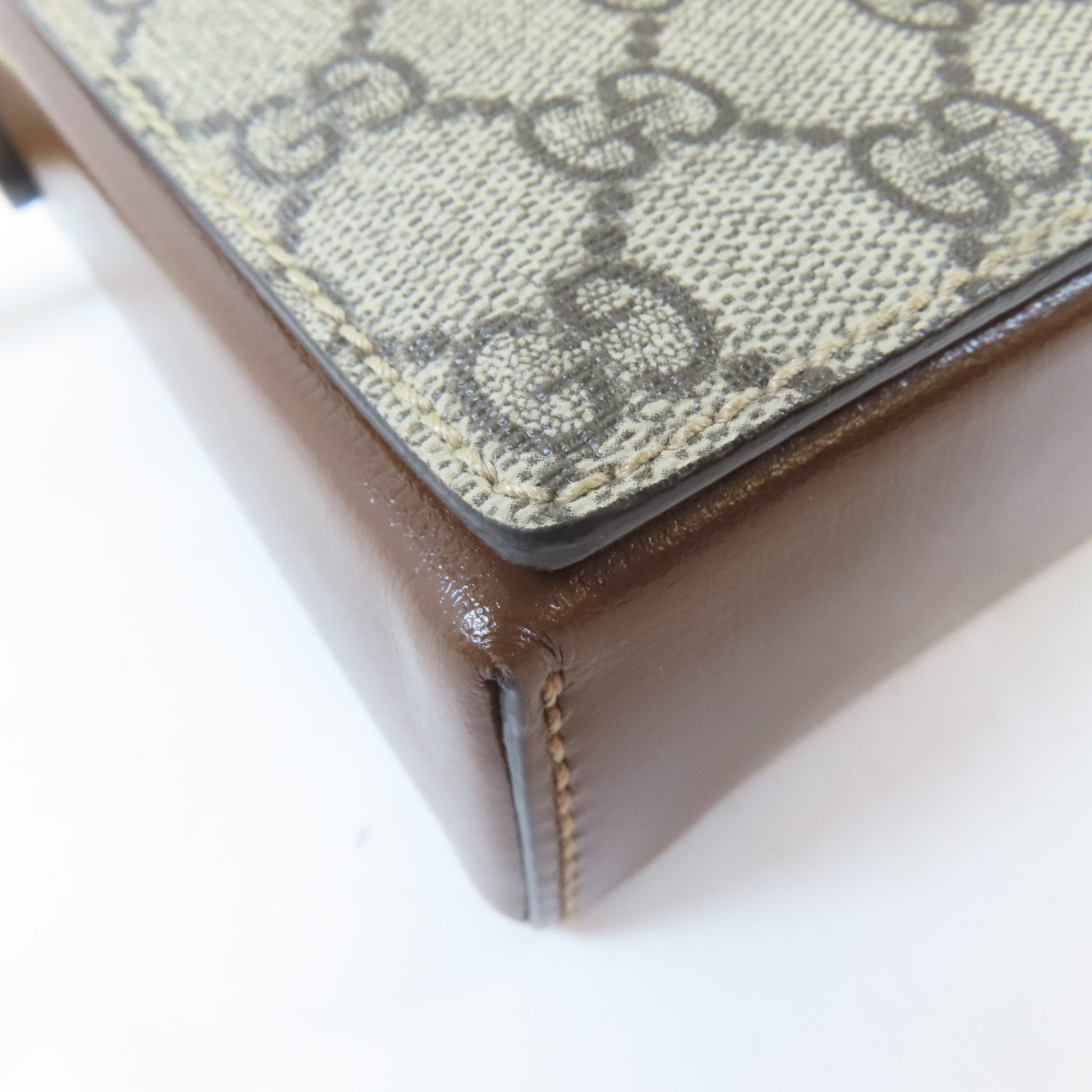 GUCCI 【激減優惠】塗層帆布Valentines's Day Mini Shoulder Bag金扣肩背袋啡色