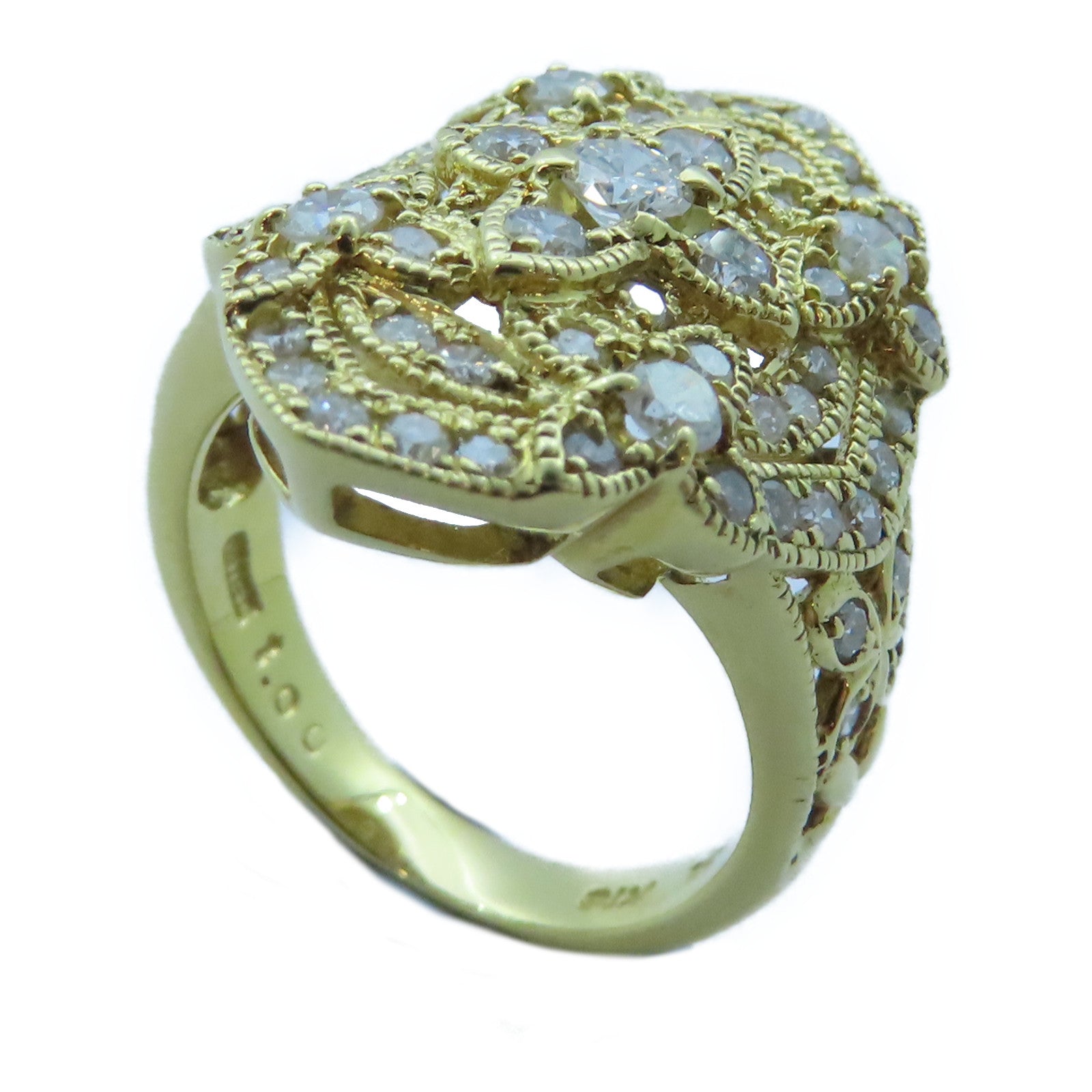 JEWELRY 【激減優惠】18K黃金Diamond Ring 1.00ct鑽石戒指US#4.5