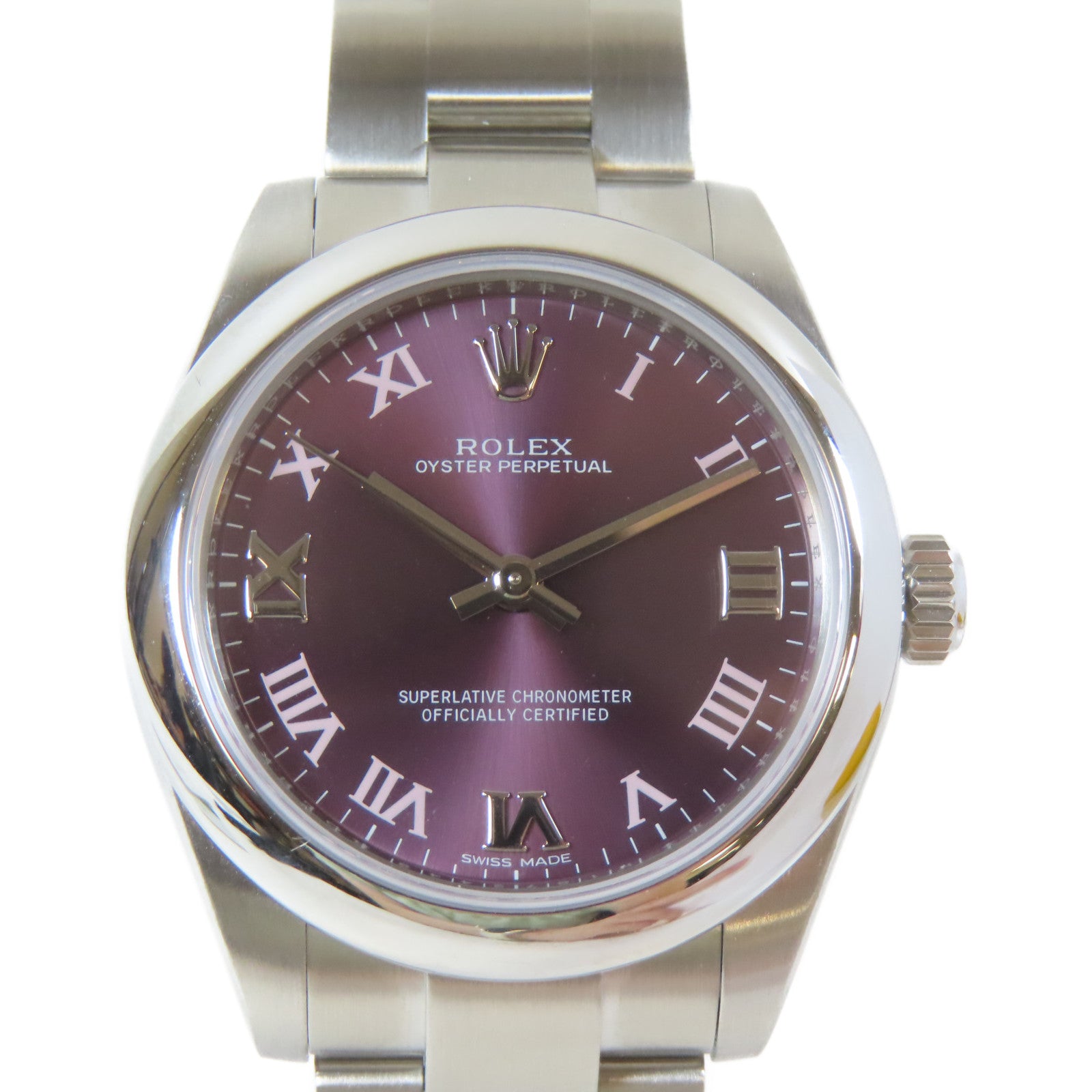 ROLEX Oyster Perpetual 31mm不鏽鋼手錶自動機芯紫色