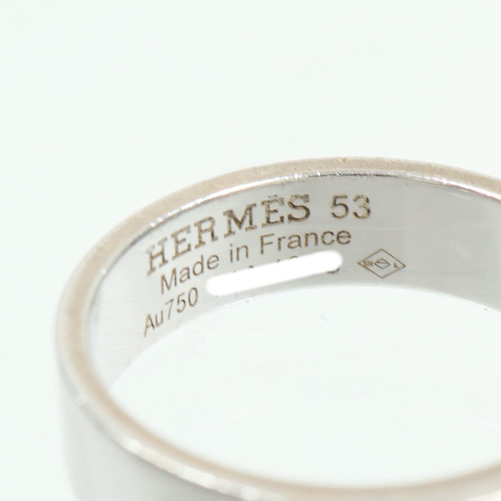HERMES 18K白金Kelly Ring戒指