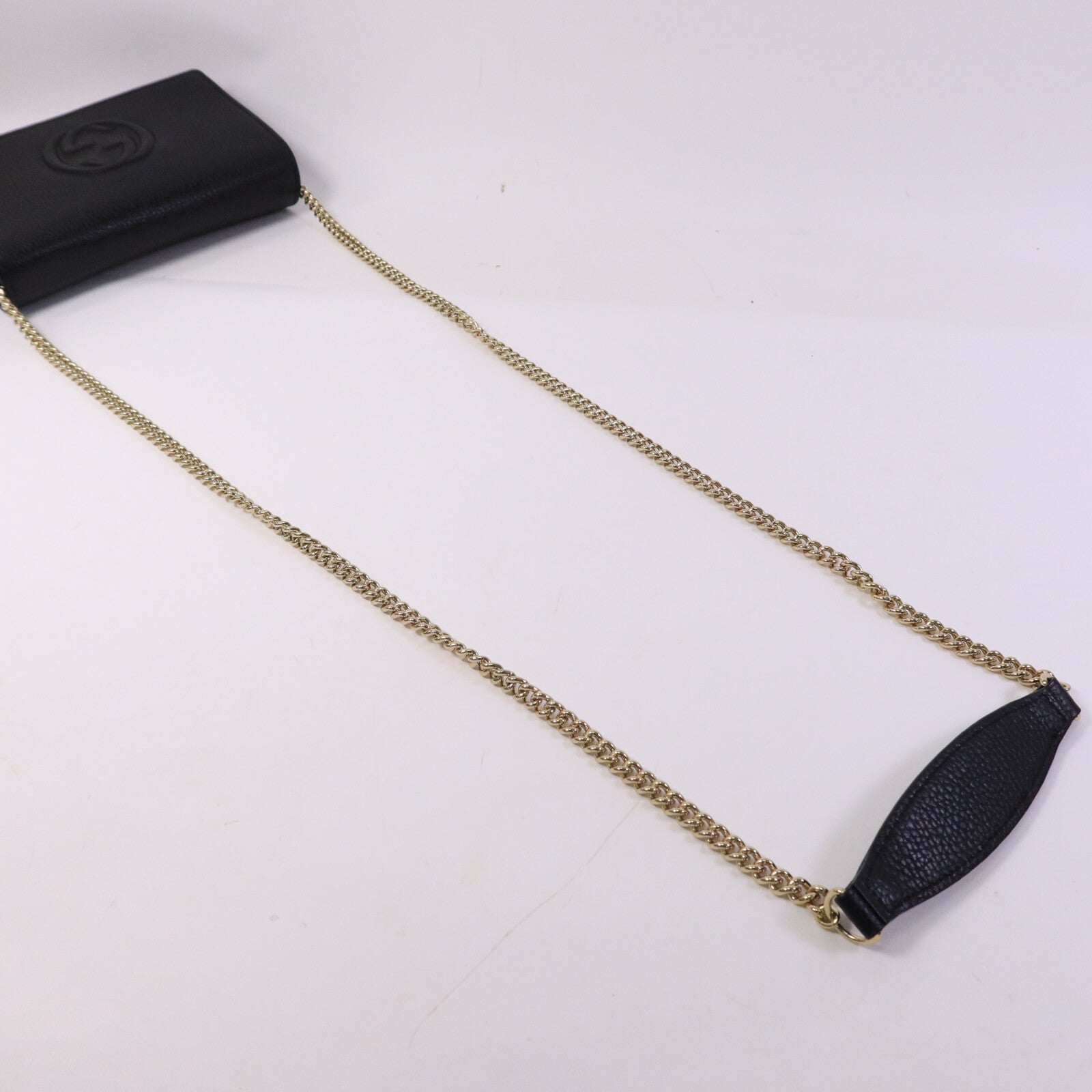 GUCCI 牛皮皮革Wallet On Chain金扣肩背袋