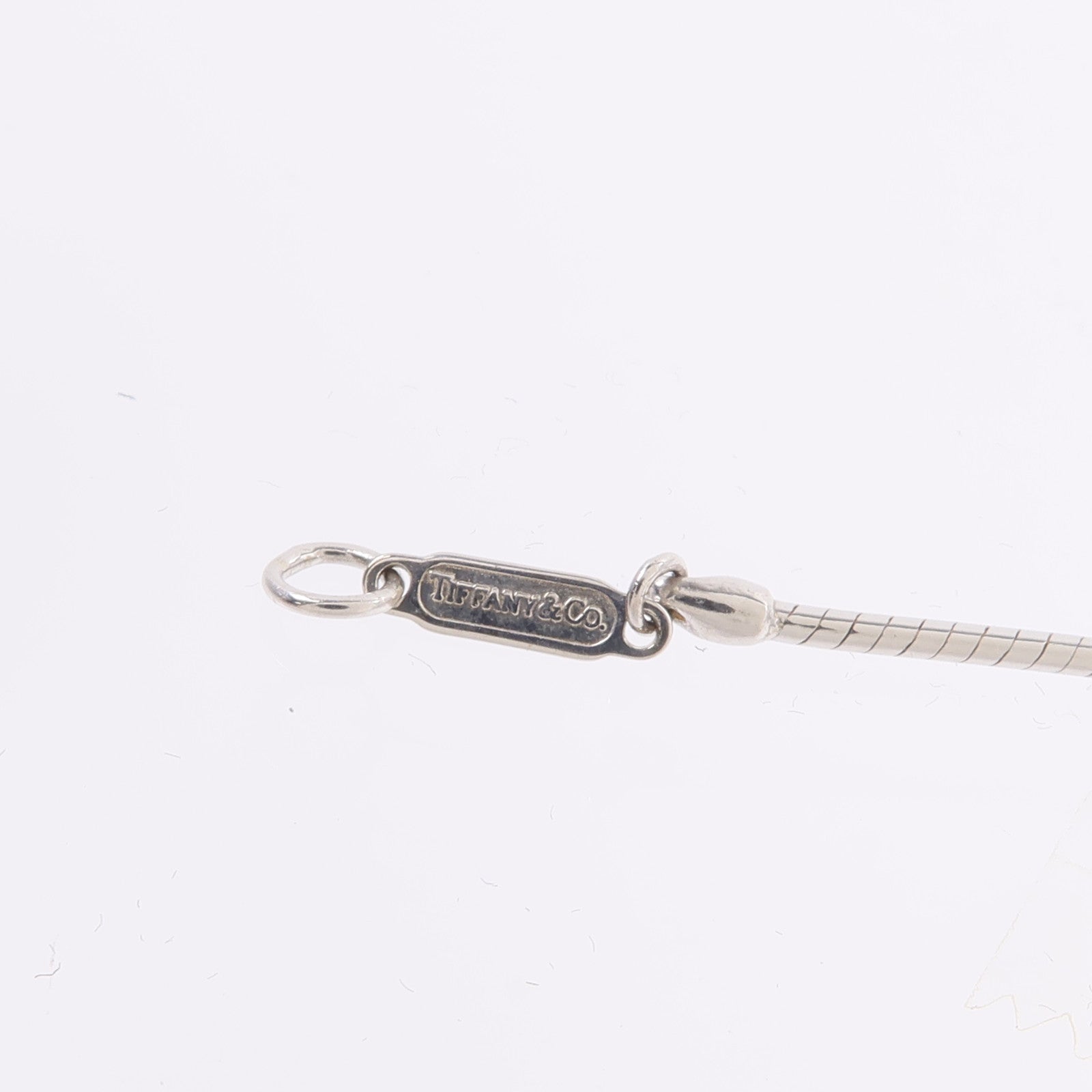 TIFFANY＆CO 925純銀Pierced Heart Wire Necklace項鍊