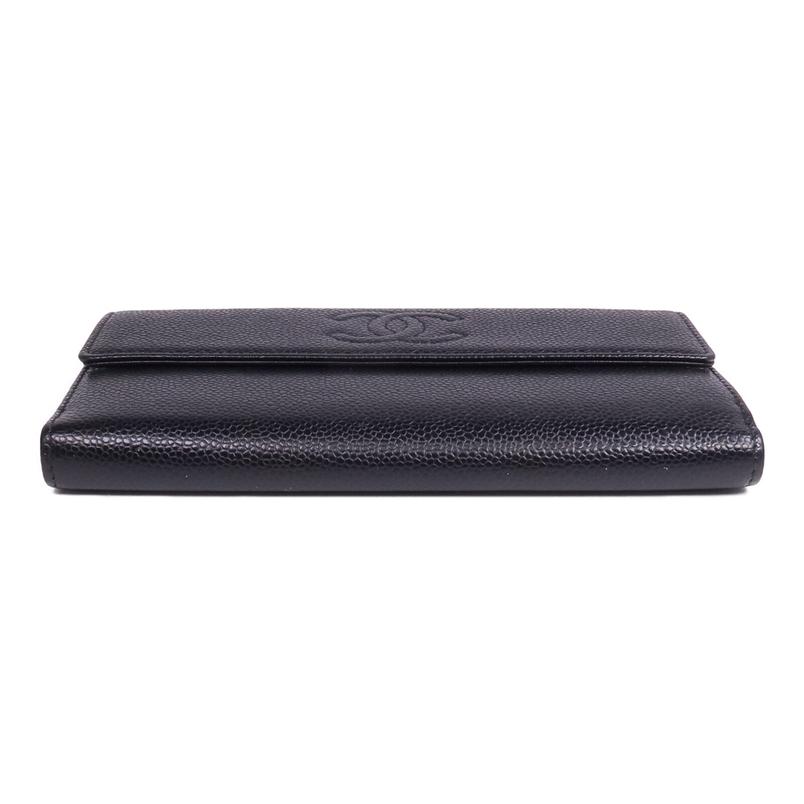 CHANEL 牛皮皮革Long Wallet銀扣長錢包