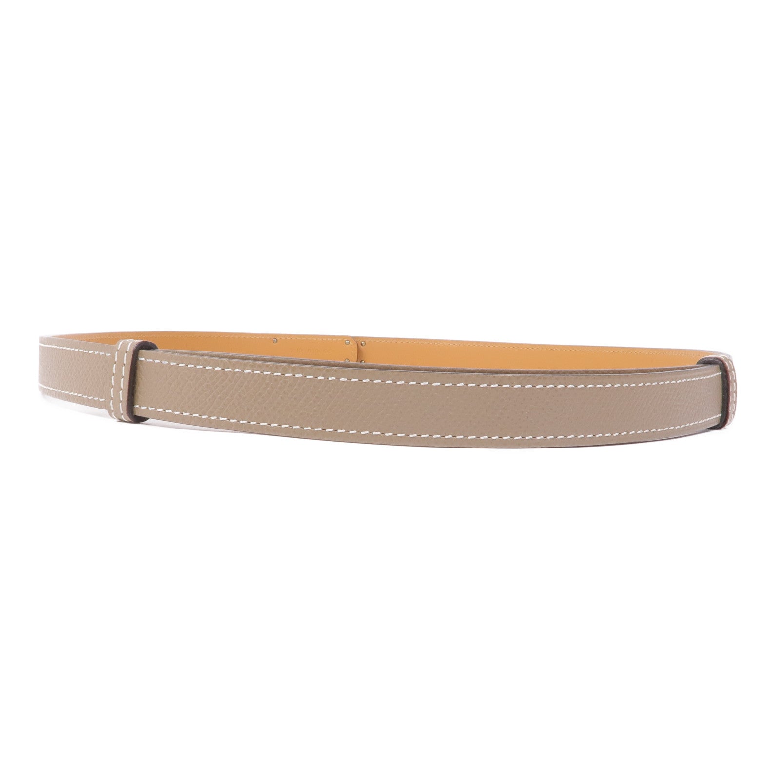 HERMES Epsom皮革Kelly Belt金扣皮帶18 Etoupe