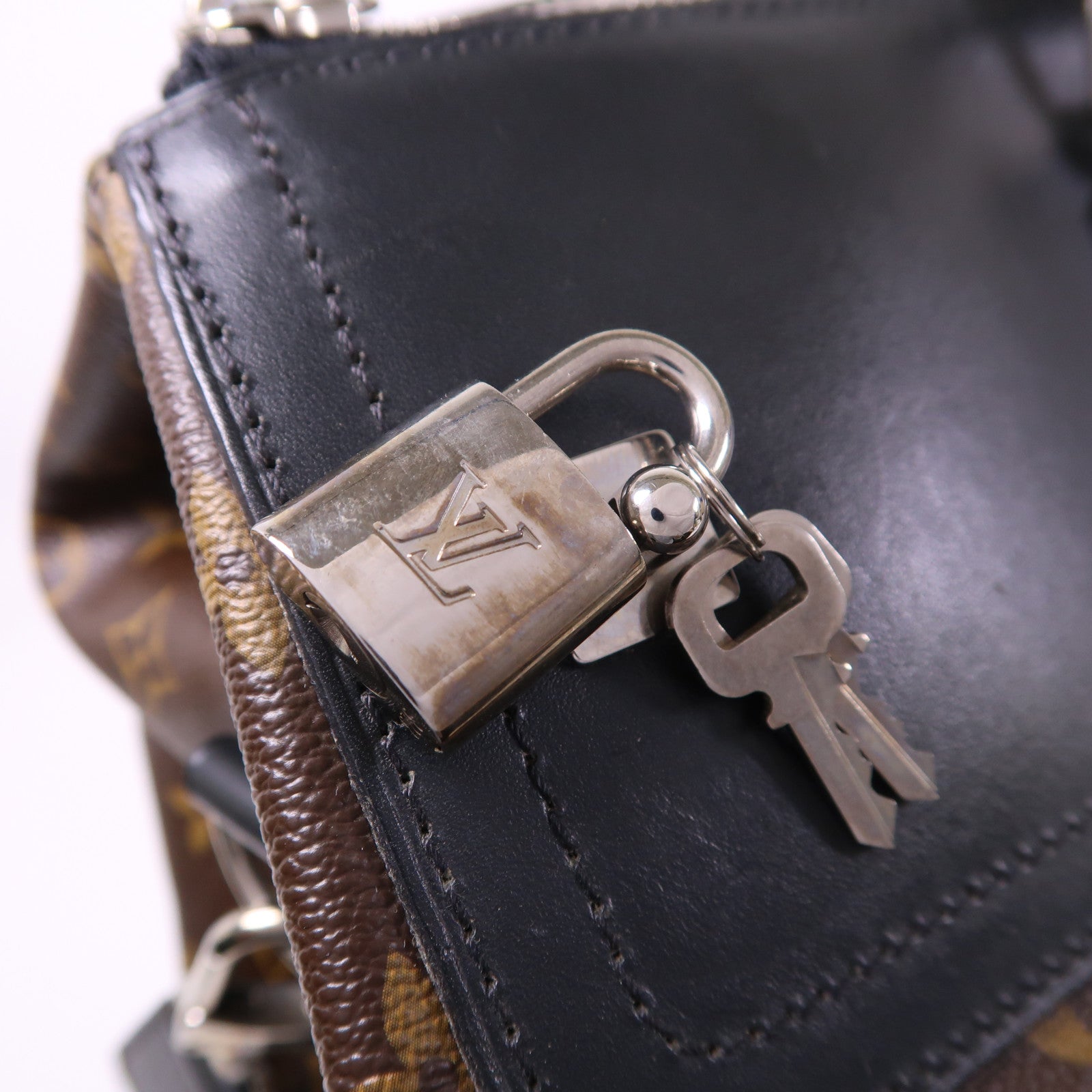 LOUIS VUITTON Monogram Greenwich銀扣手挽肩背兩用袋