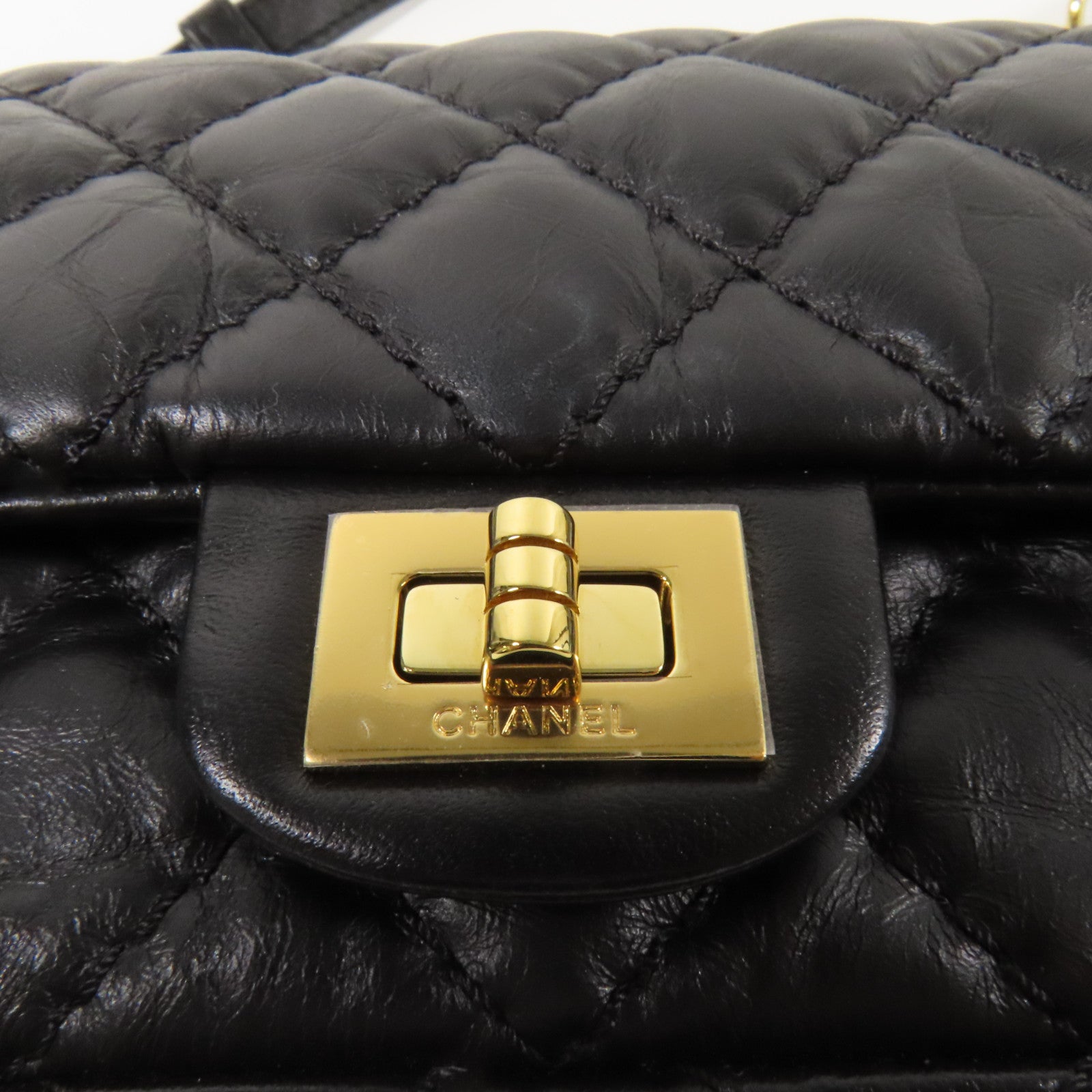 CHANEL 牛皮皮革2.55 Waist Bag金扣腰包