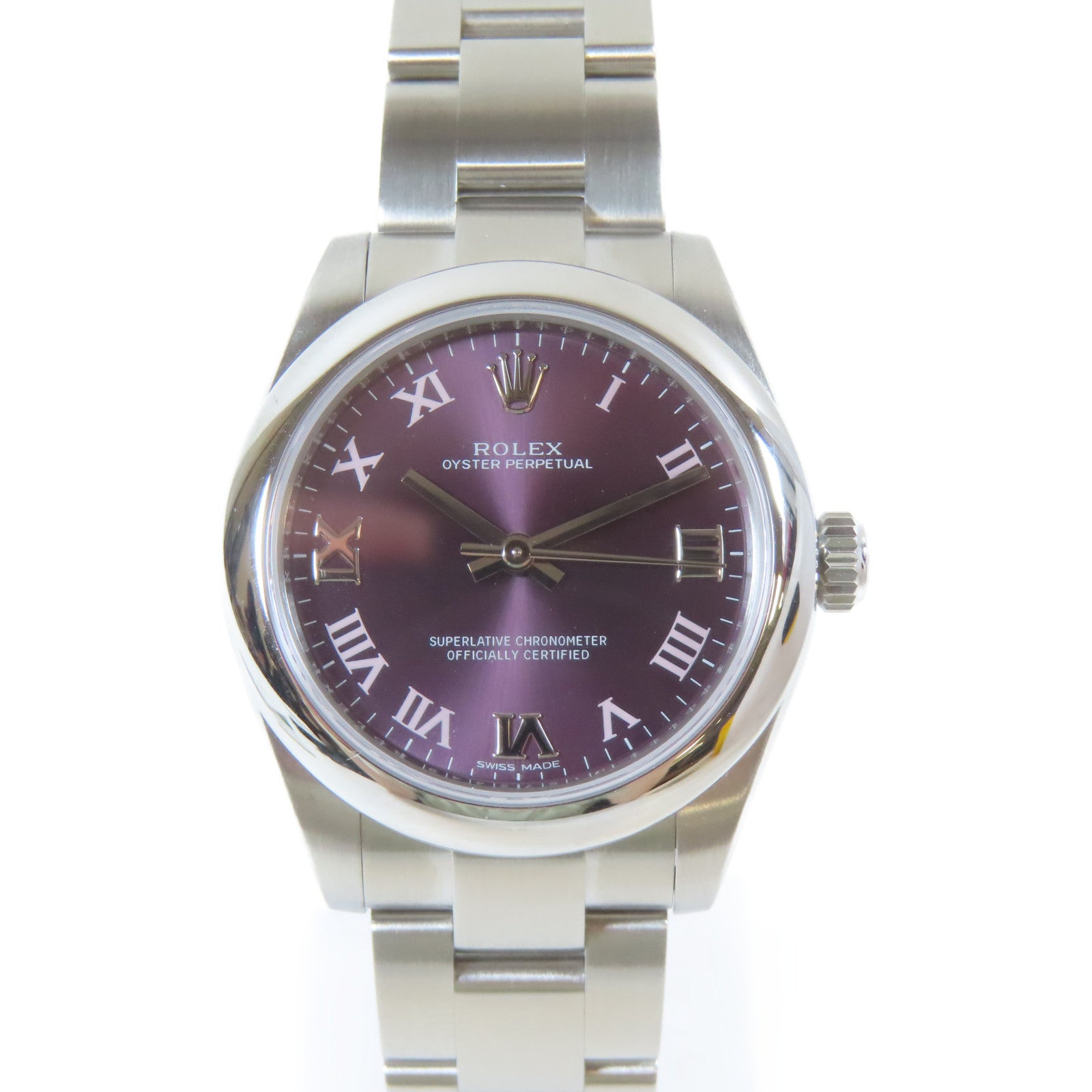 ROLEX Oyster Perpetual 31mm不鏽鋼手錶自動機芯紫色
