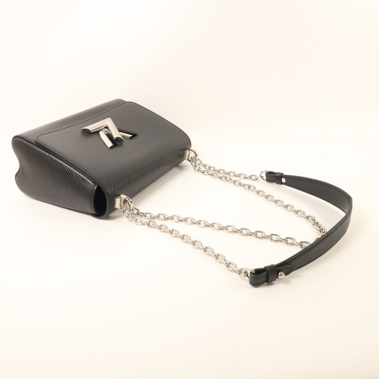 LOUIS VUITTON Epi Twist MM銀扣鏈帶肩背袋