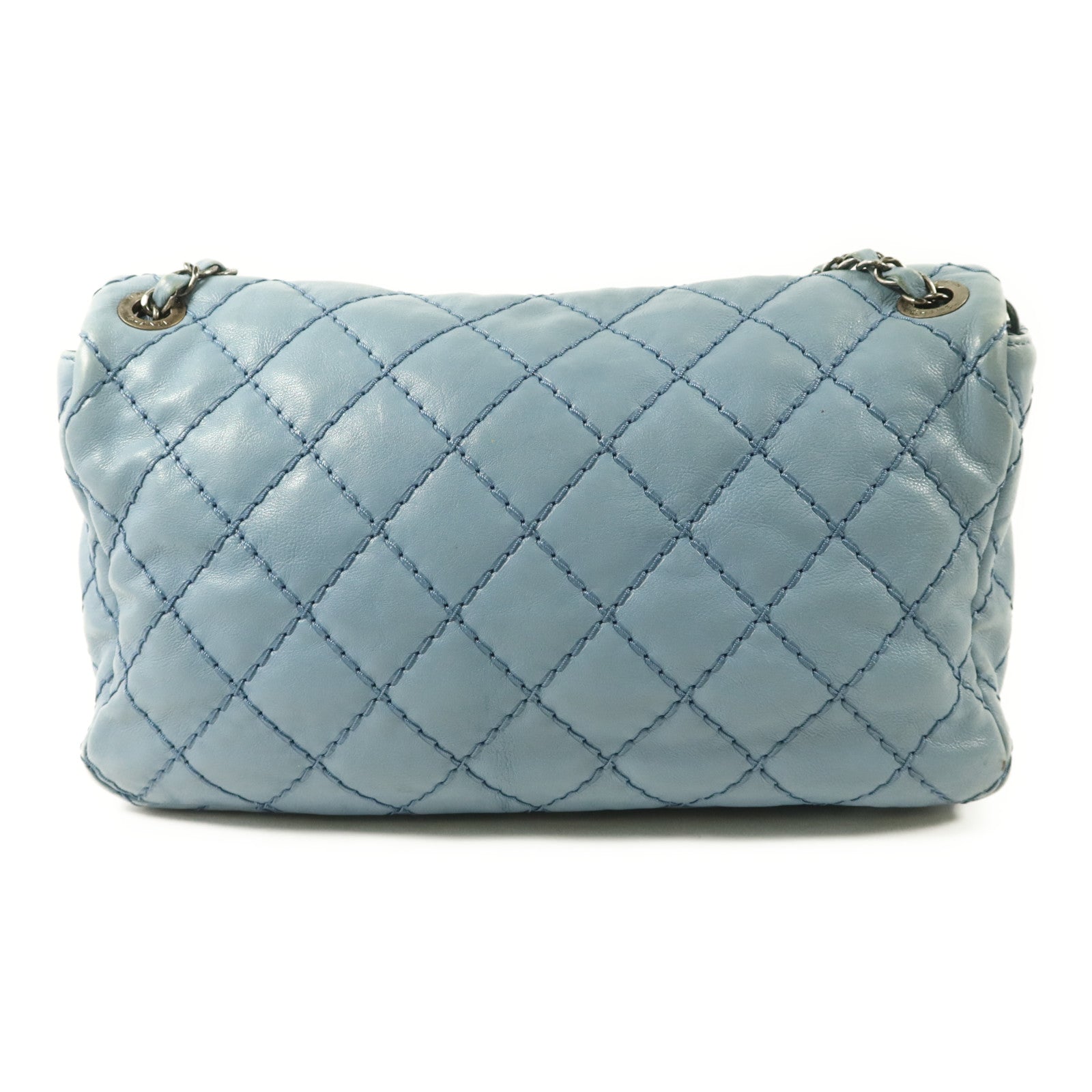 CHANEL 牛皮皮革Matelasse Chain Shoulder銀扣肩背袋