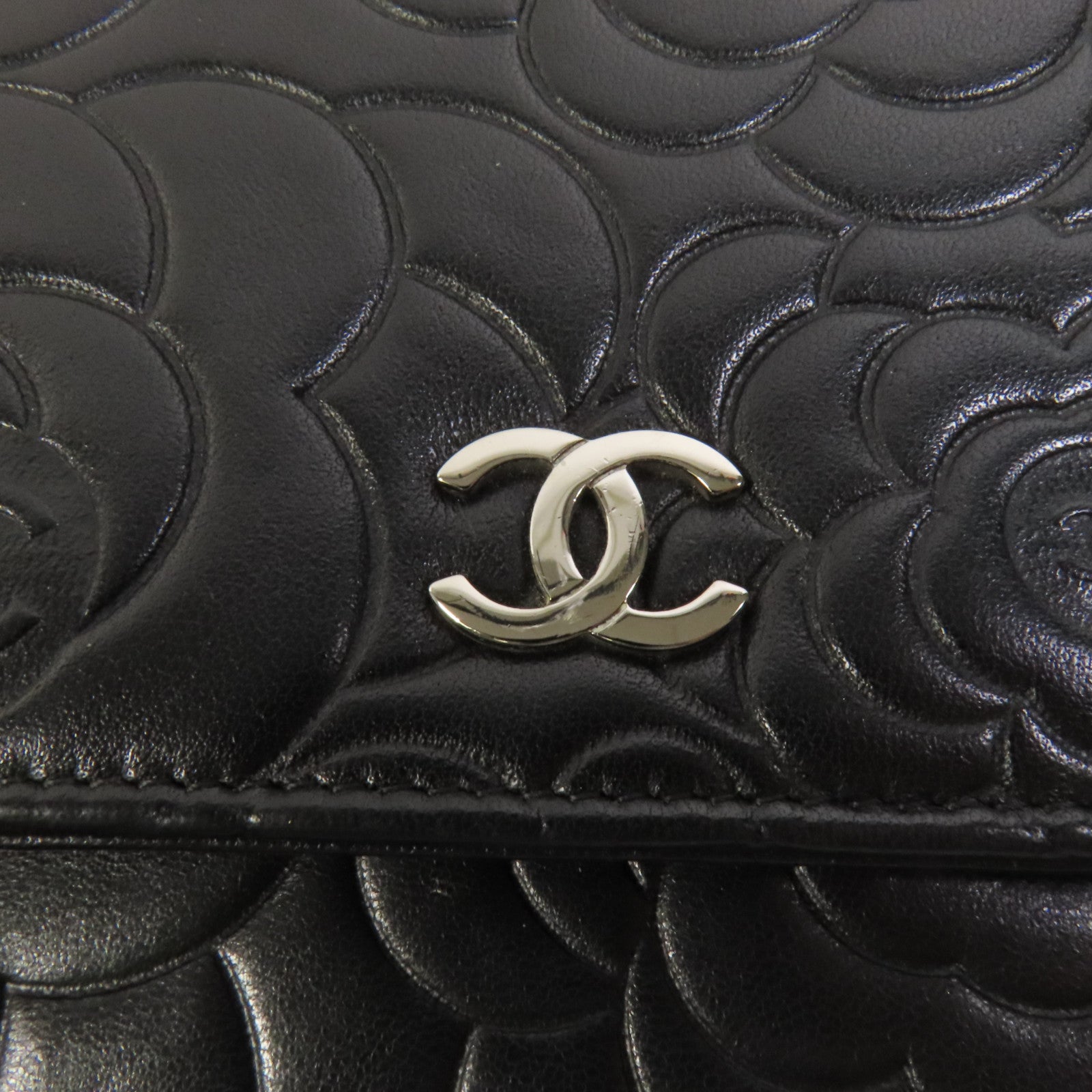 CHANEL 羊皮皮革WOC Wallet On Chain銀扣鏈帶肩背袋