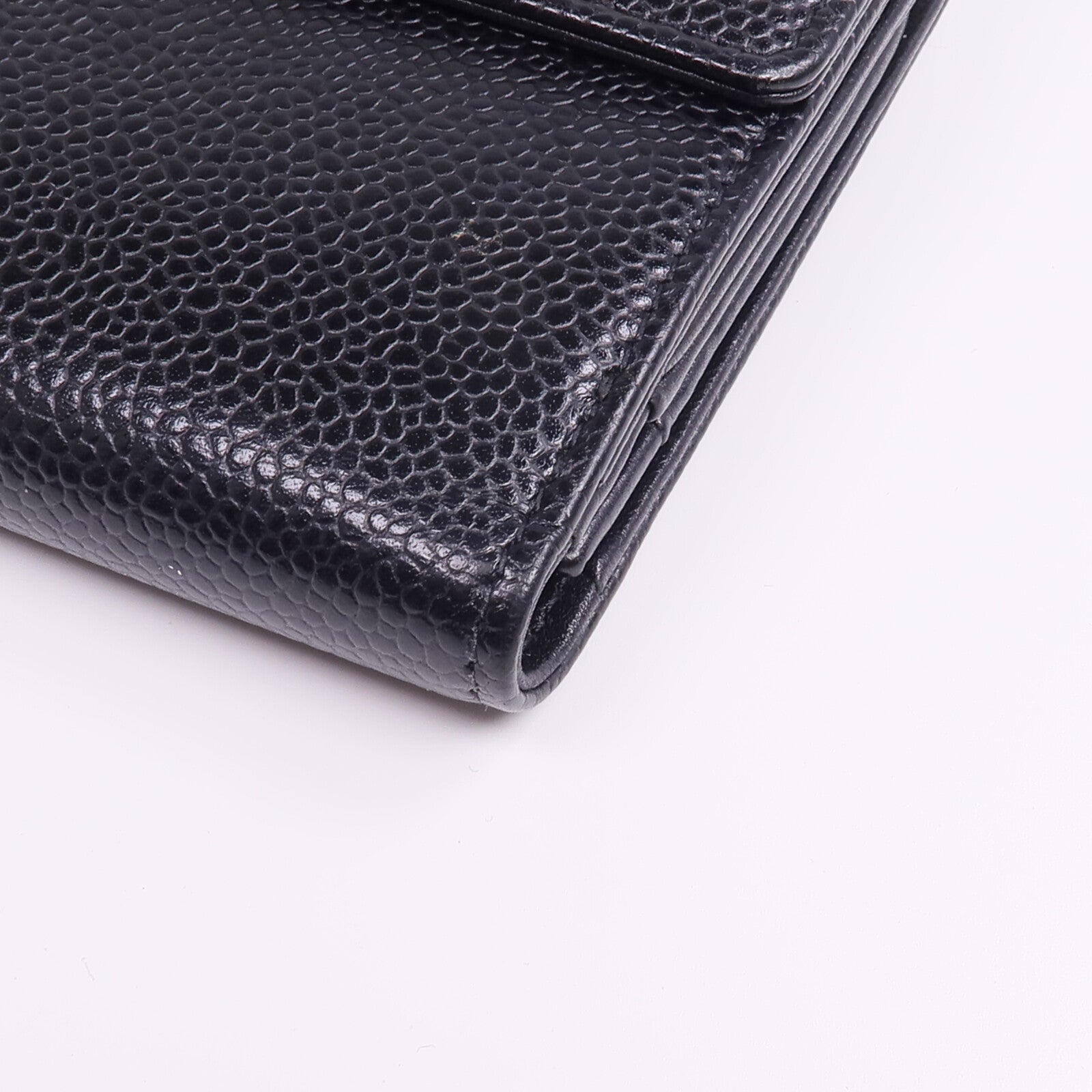 CHANEL 牛皮皮革Long Wallet銀扣長錢包