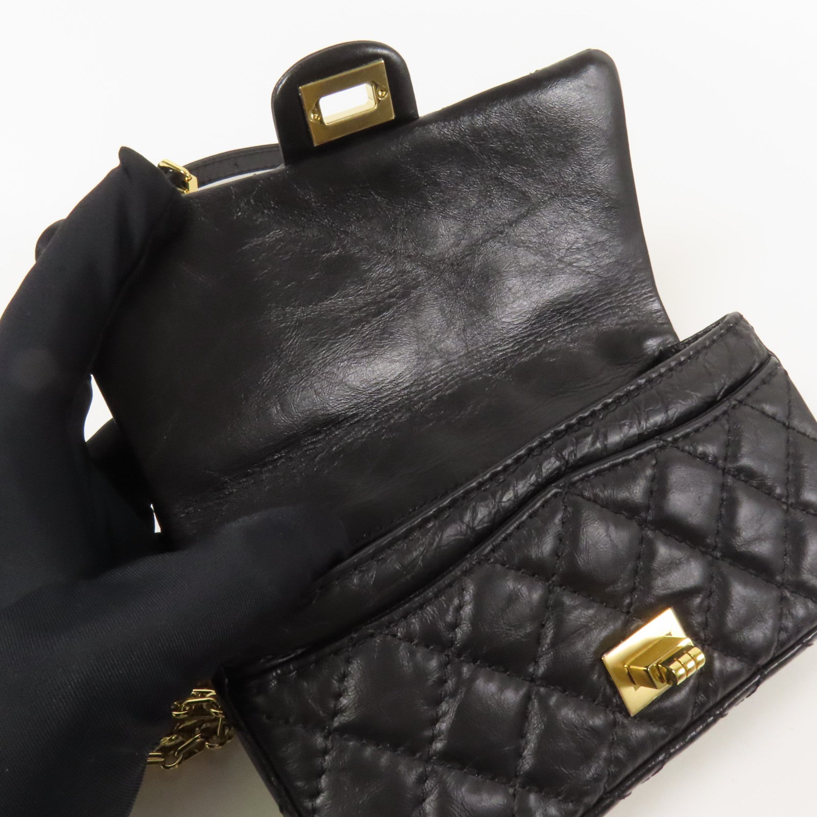 CHANEL 牛皮皮革2.55 Waist Bag金扣腰包