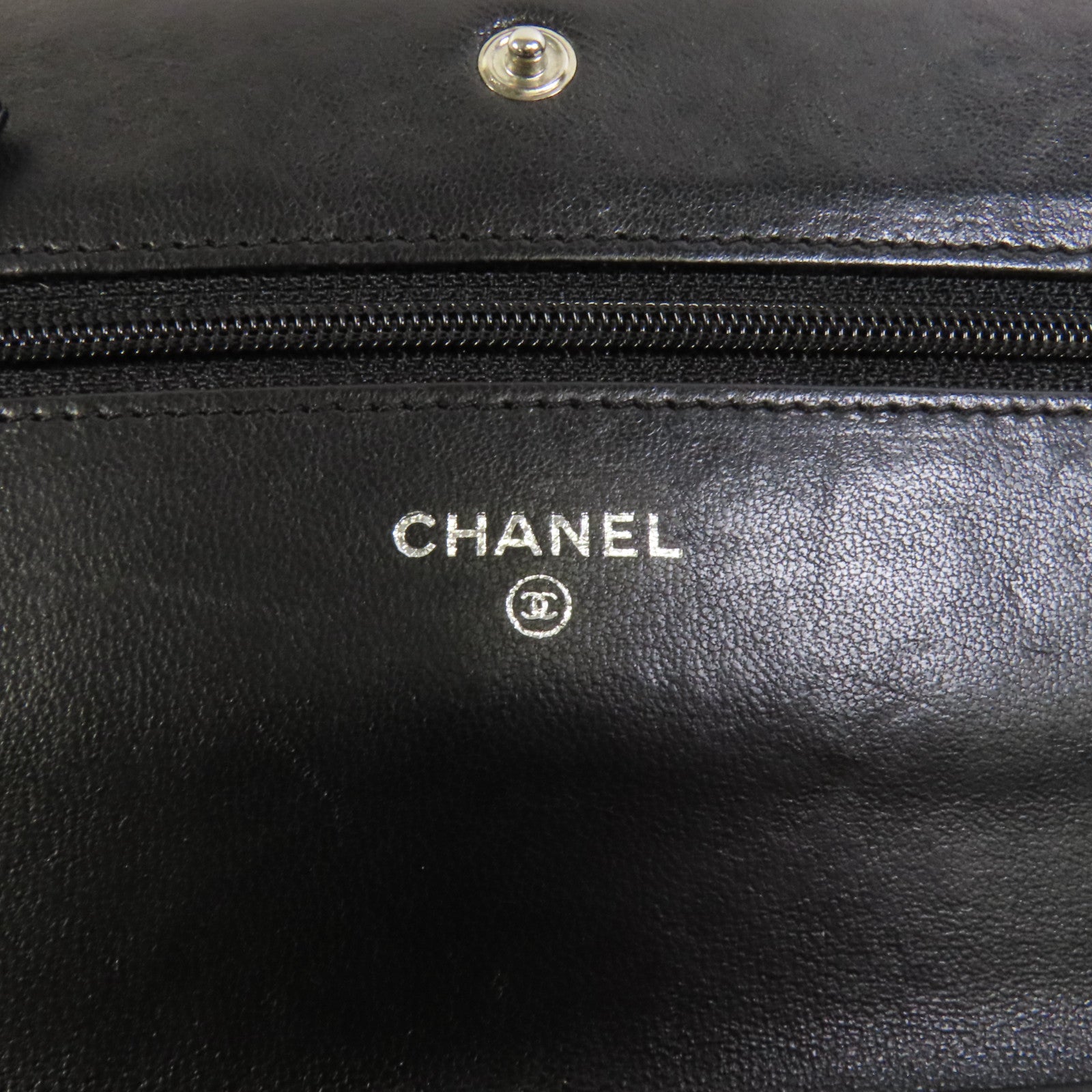 CHANEL 羊皮皮革WOC Wallet On Chain銀扣鏈帶肩背袋
