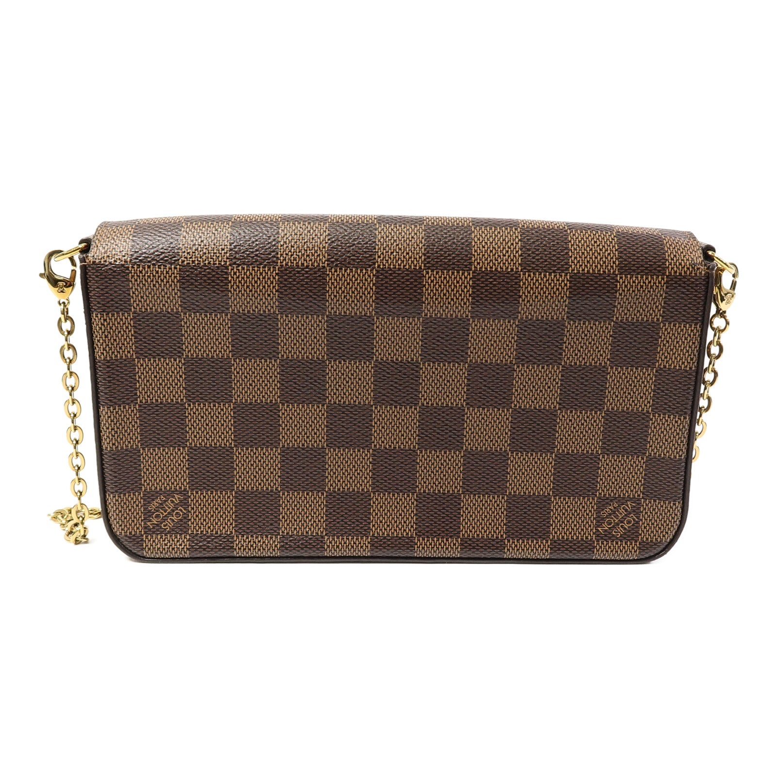 LOUIS VUITTON Damier Felice Pochette鏈帶肩背袋