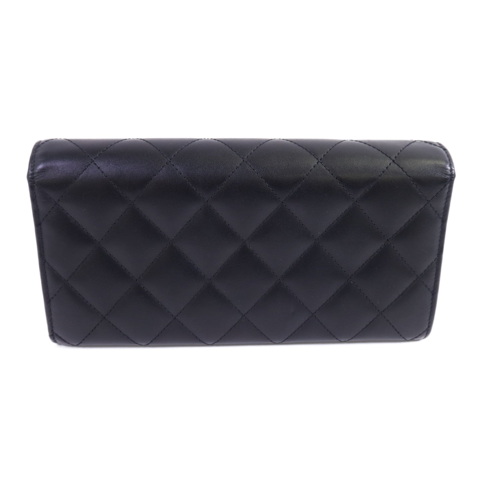 CHANEL 牛皮皮革Cambon Long Wallet銀扣長錢包