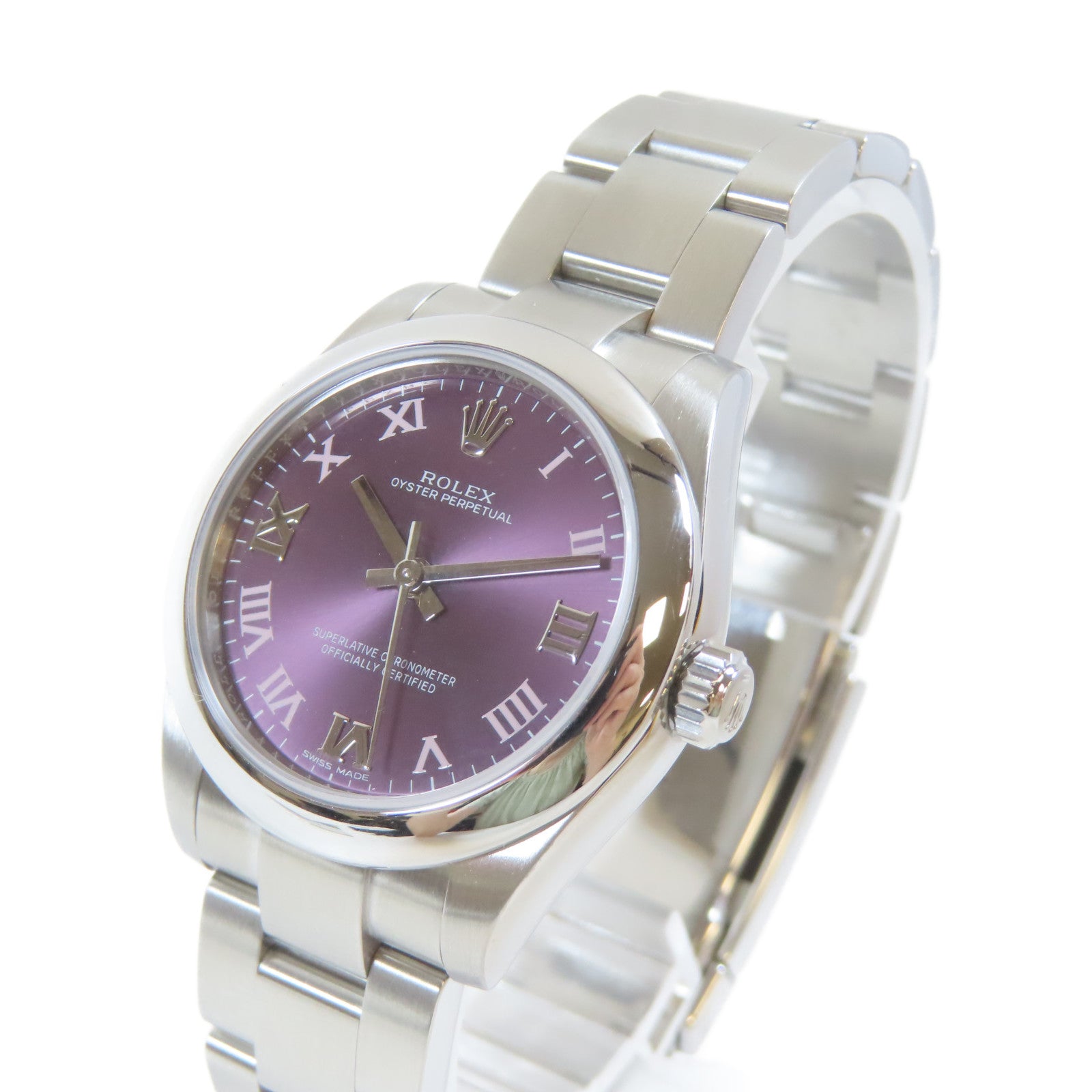ROLEX Oyster Perpetual 31mm不鏽鋼手錶自動機芯紫色