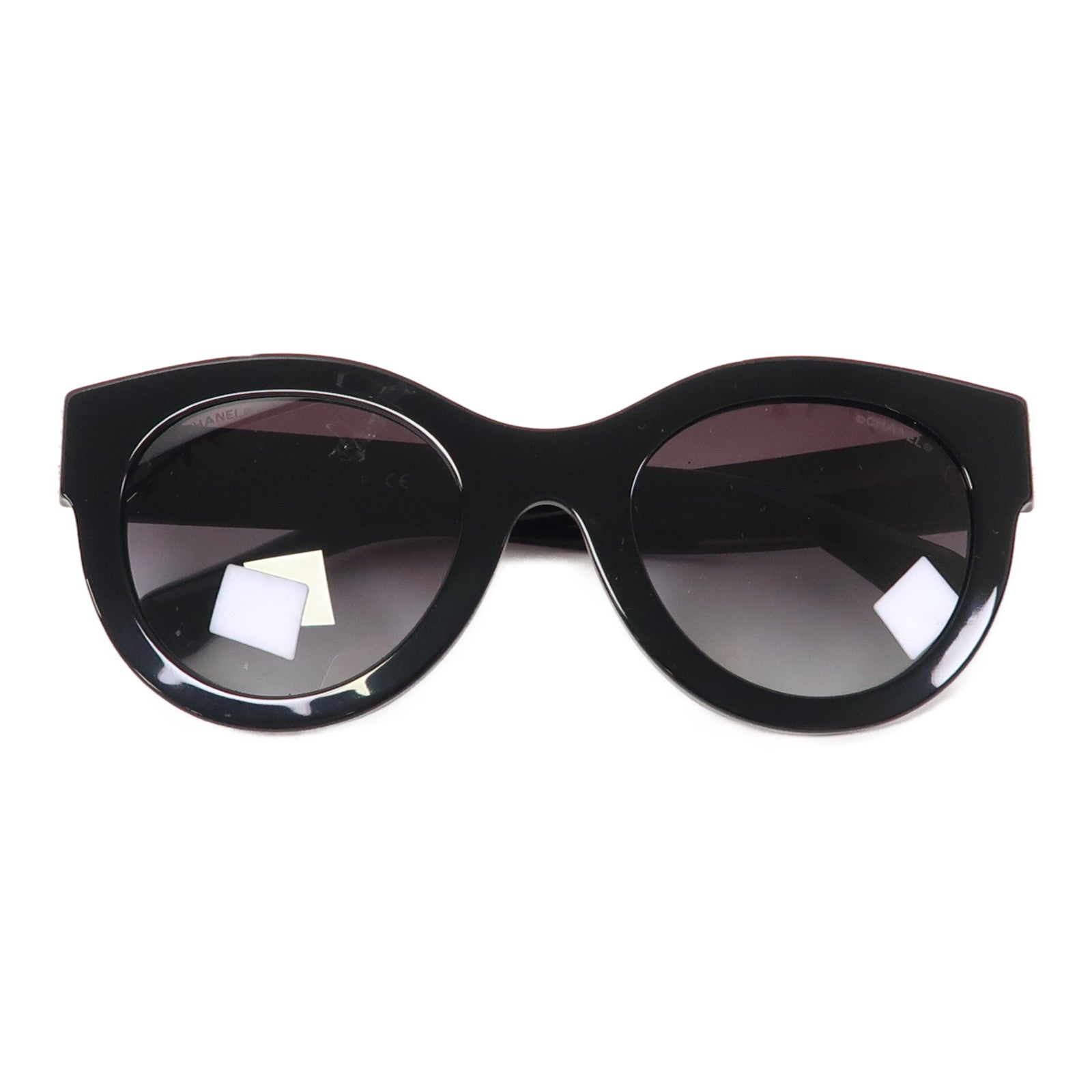CHANEL 【激減優惠】PVC Crystal CC Sunglass太陽眼鏡黑色