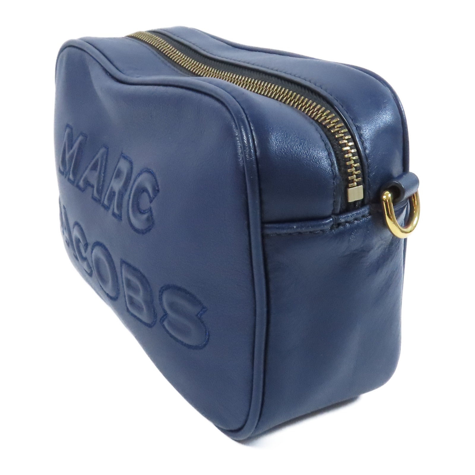 MARC JACOBS 【激減優惠】牛皮皮革Shoulder Bag金扣肩背袋藍色/粉紅色
