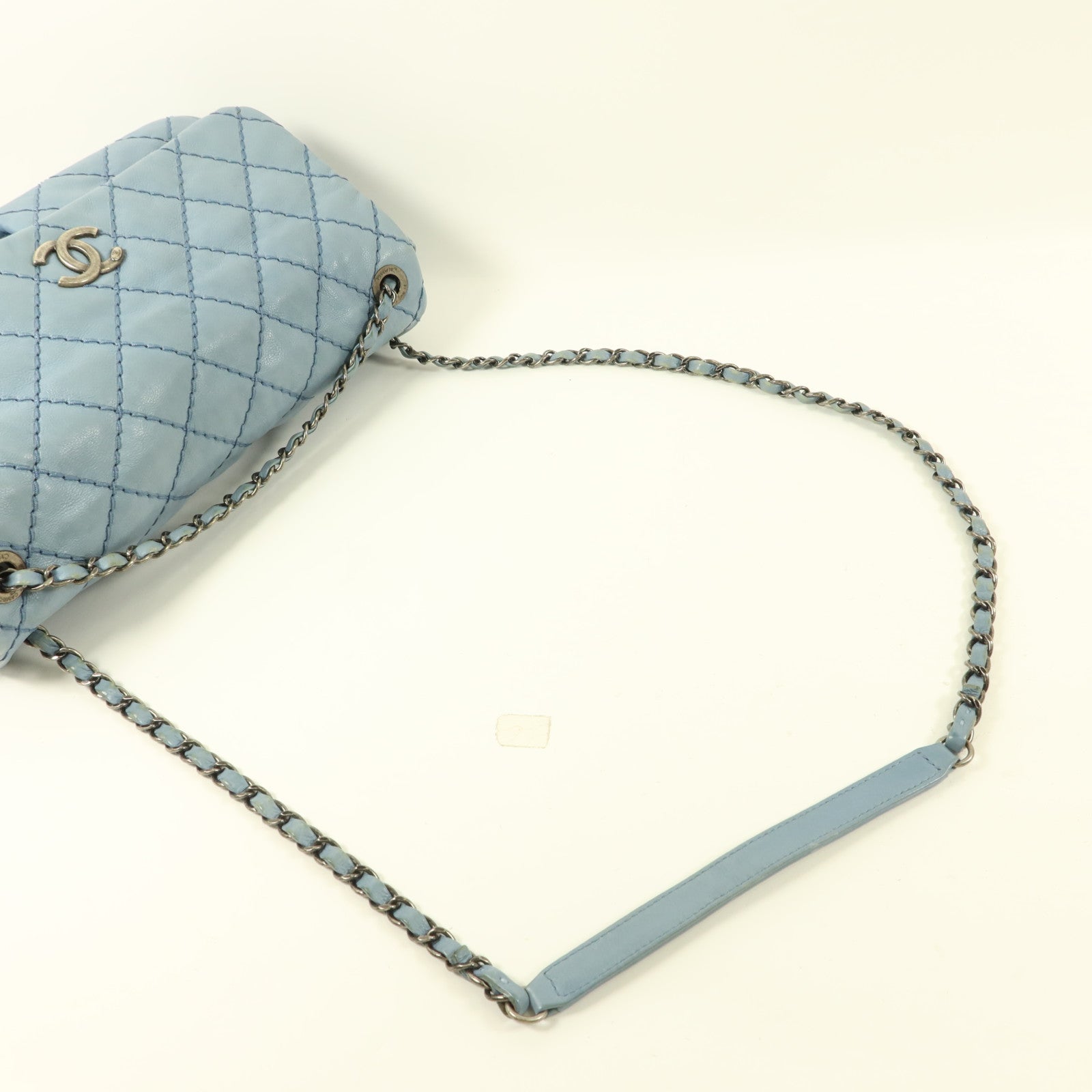 CHANEL 牛皮皮革Matelasse Chain Shoulder銀扣肩背袋