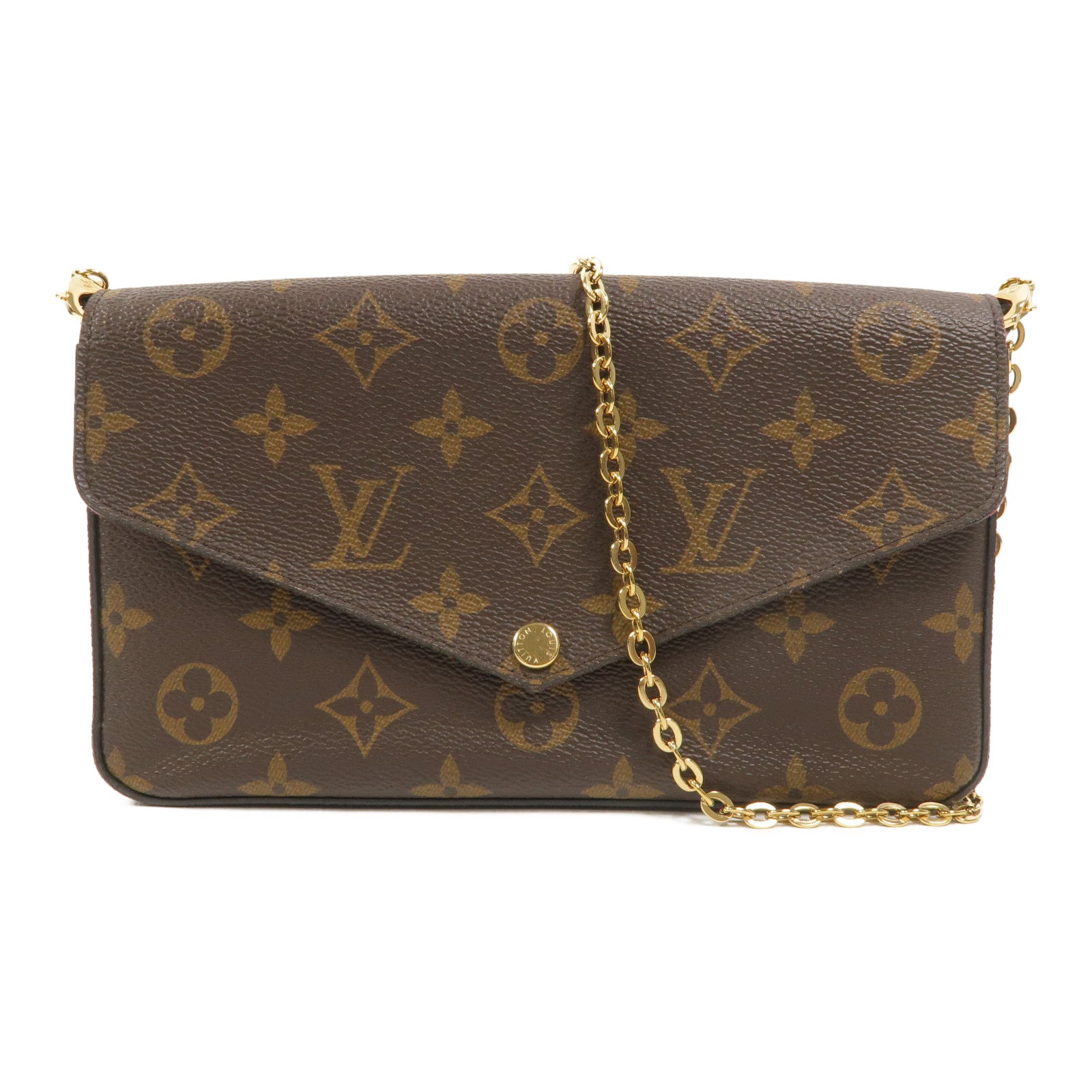LOUIS VUITTON Monogram Pochette Felicie鏈帶肩背袋