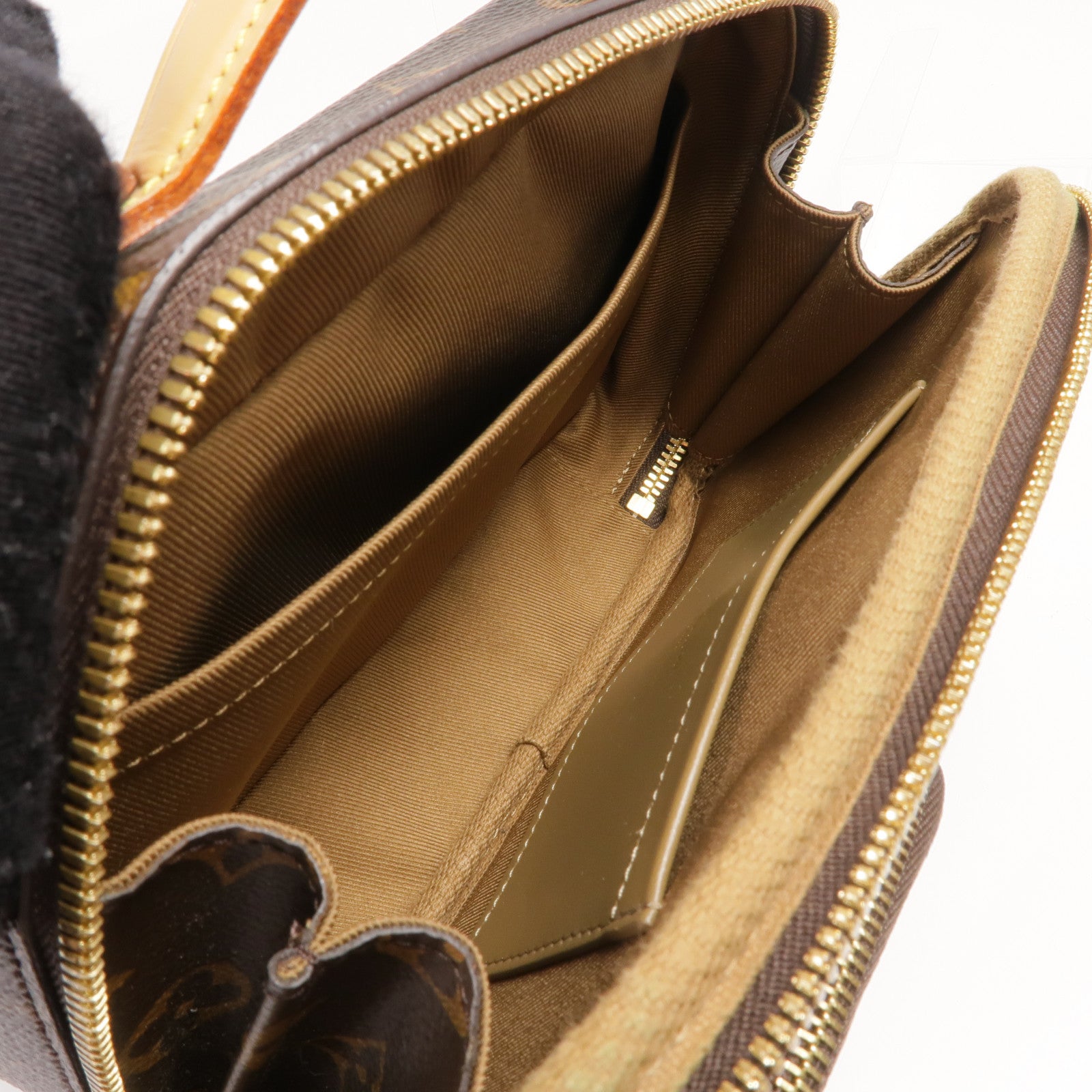 LOUIS VUITTON Monogram Utility金扣手挽肩背兩用袋棕色