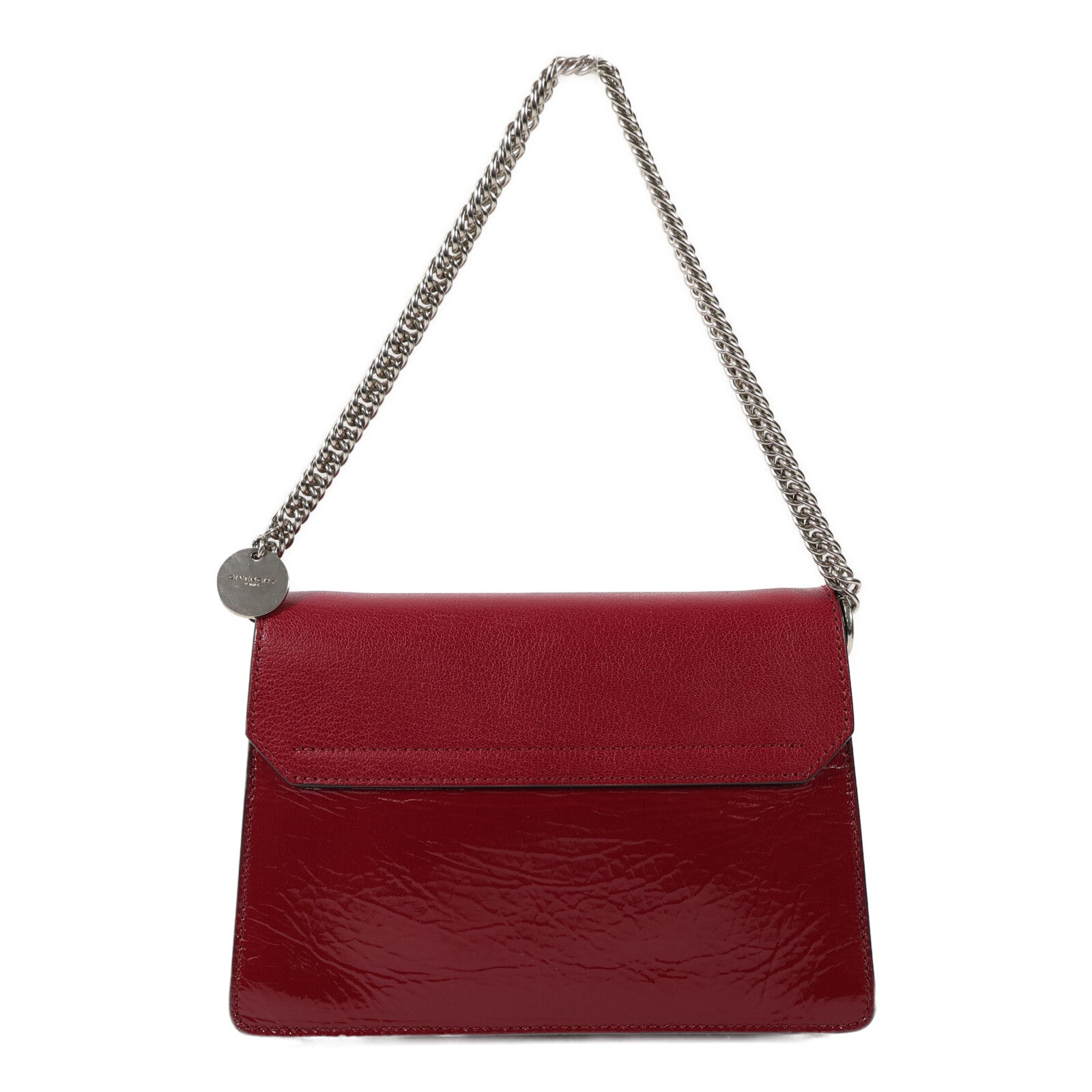 GIVENCHY 牛皮皮革Chain Shoulder銀扣鏈帶肩背袋