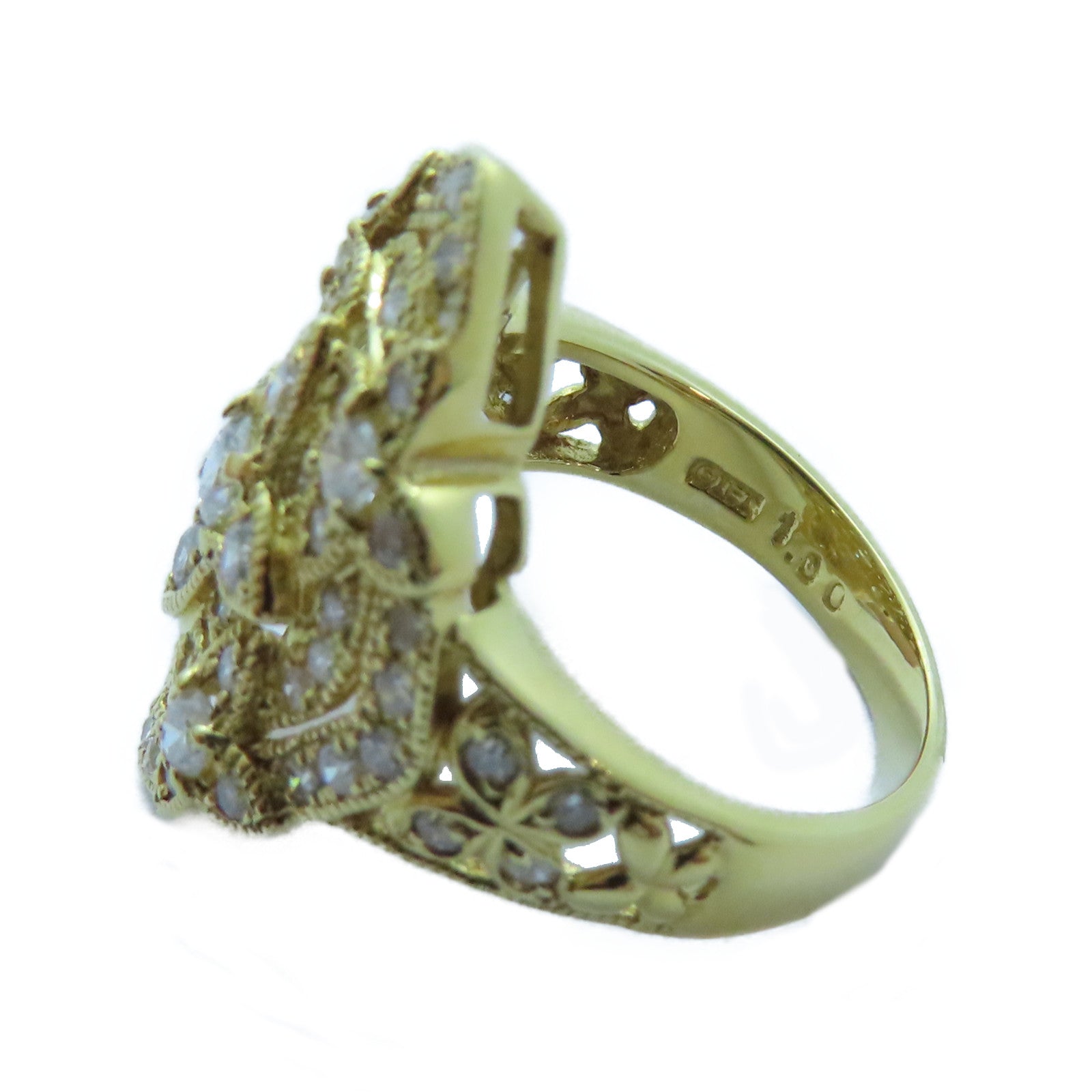 JEWELRY 【激減優惠】18K黃金Diamond Ring 1.00ct鑽石戒指US#4.5