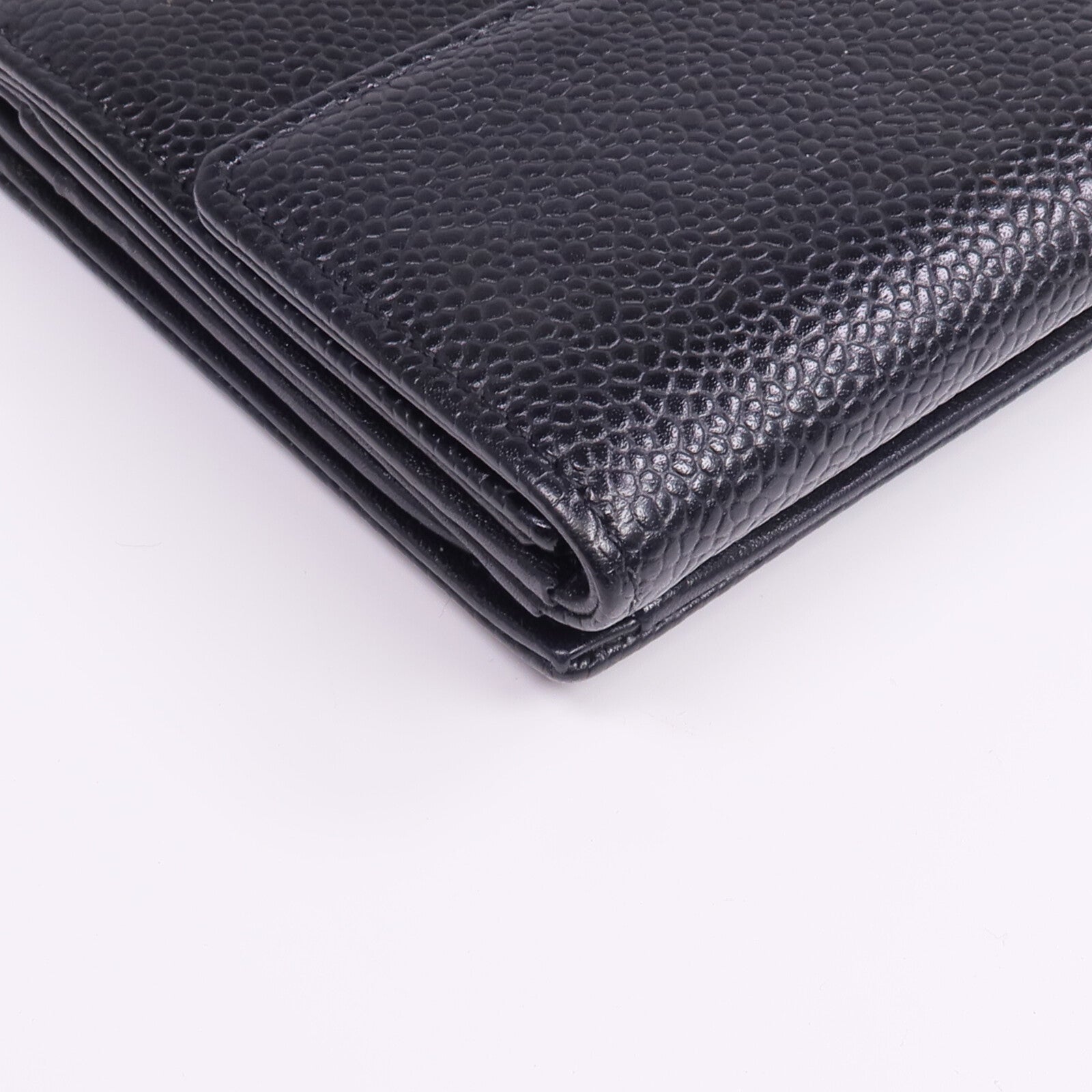 CHANEL 牛皮皮革Long Wallet銀扣長錢包