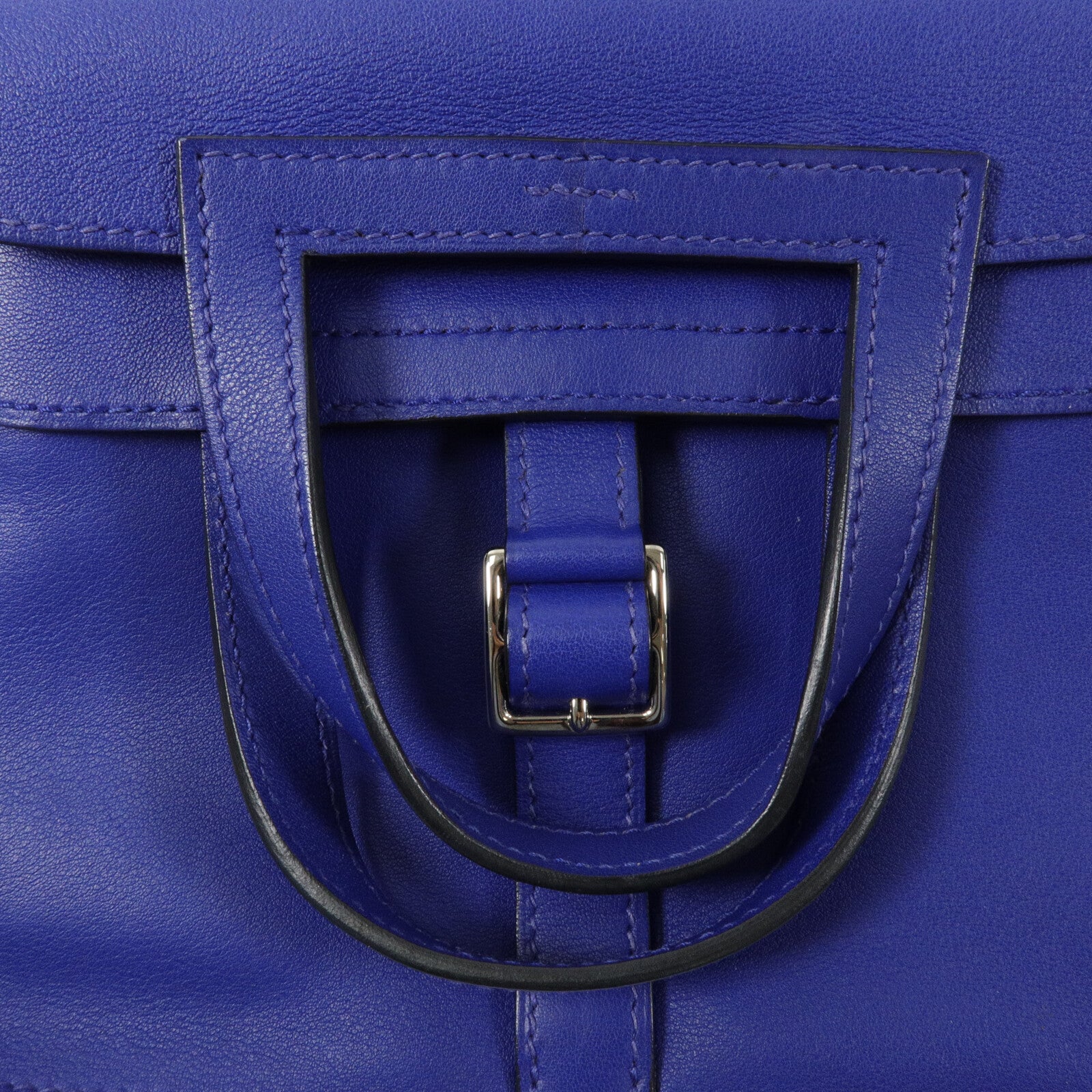 HERMES Swift皮革Mini Halzan手挽肩背兩用袋Electric Blue